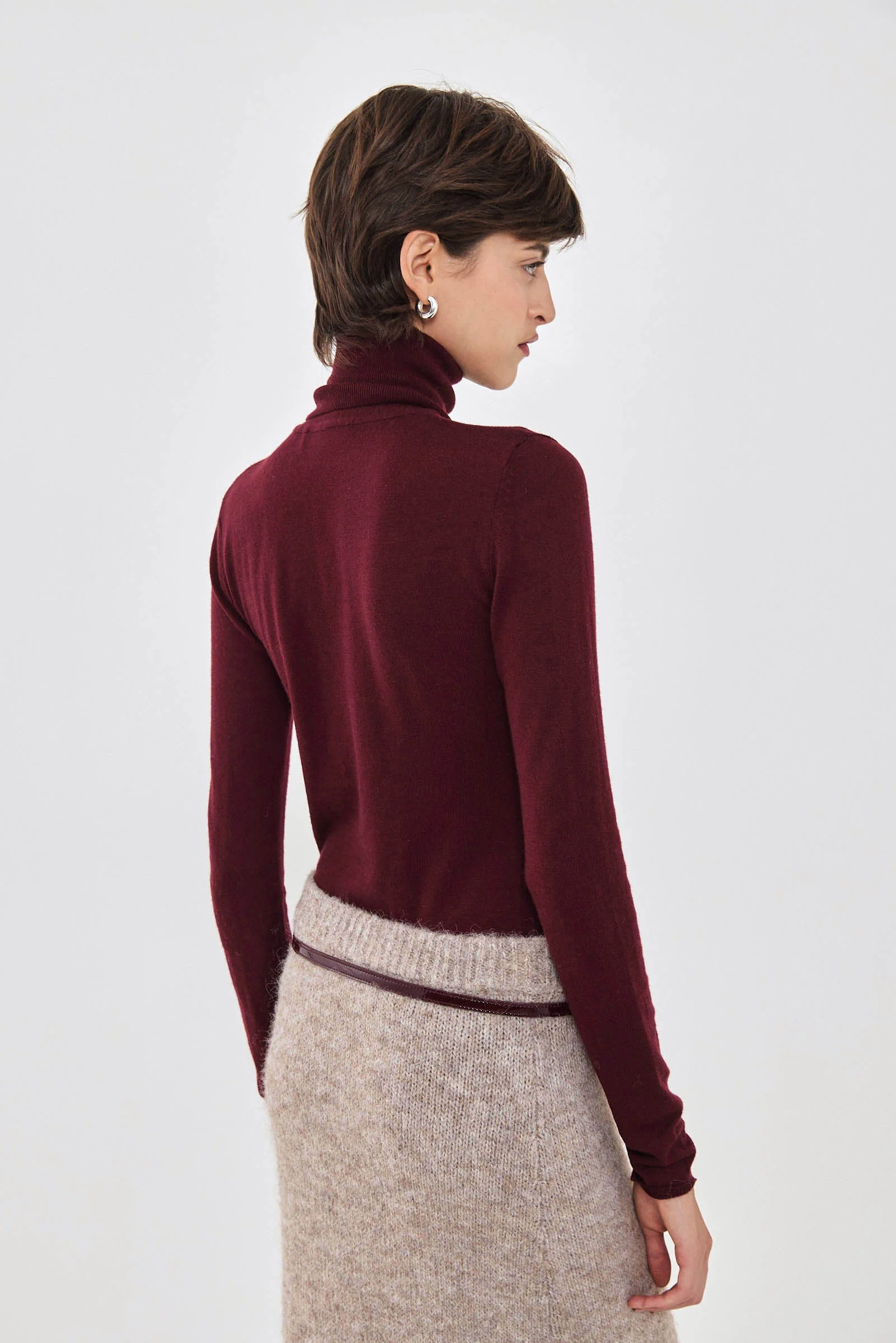 Lightweight Knitted Turtleneck Logo Top - Image 5