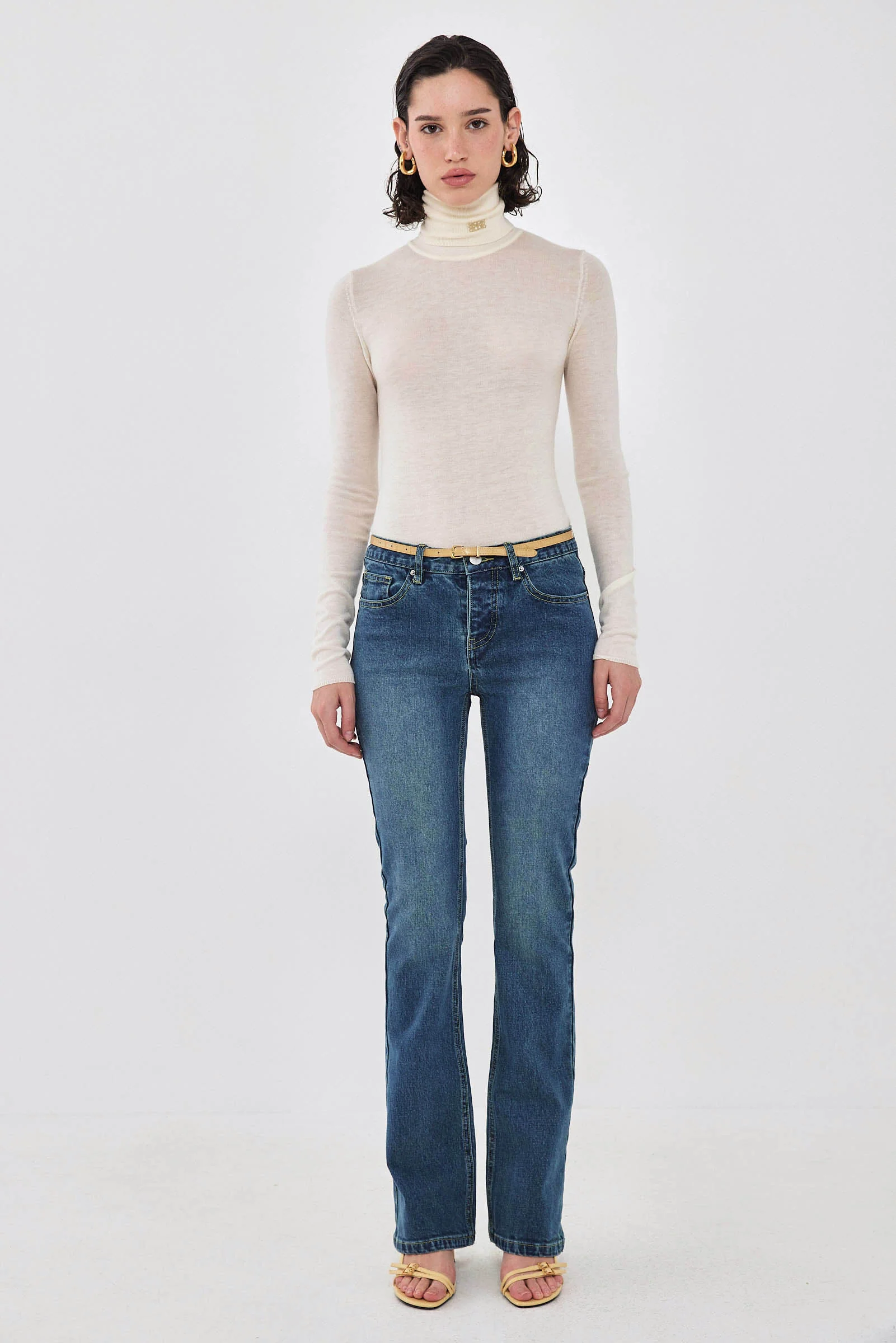 Lightweight Knitted Turtleneck Logo Top - Image 2
