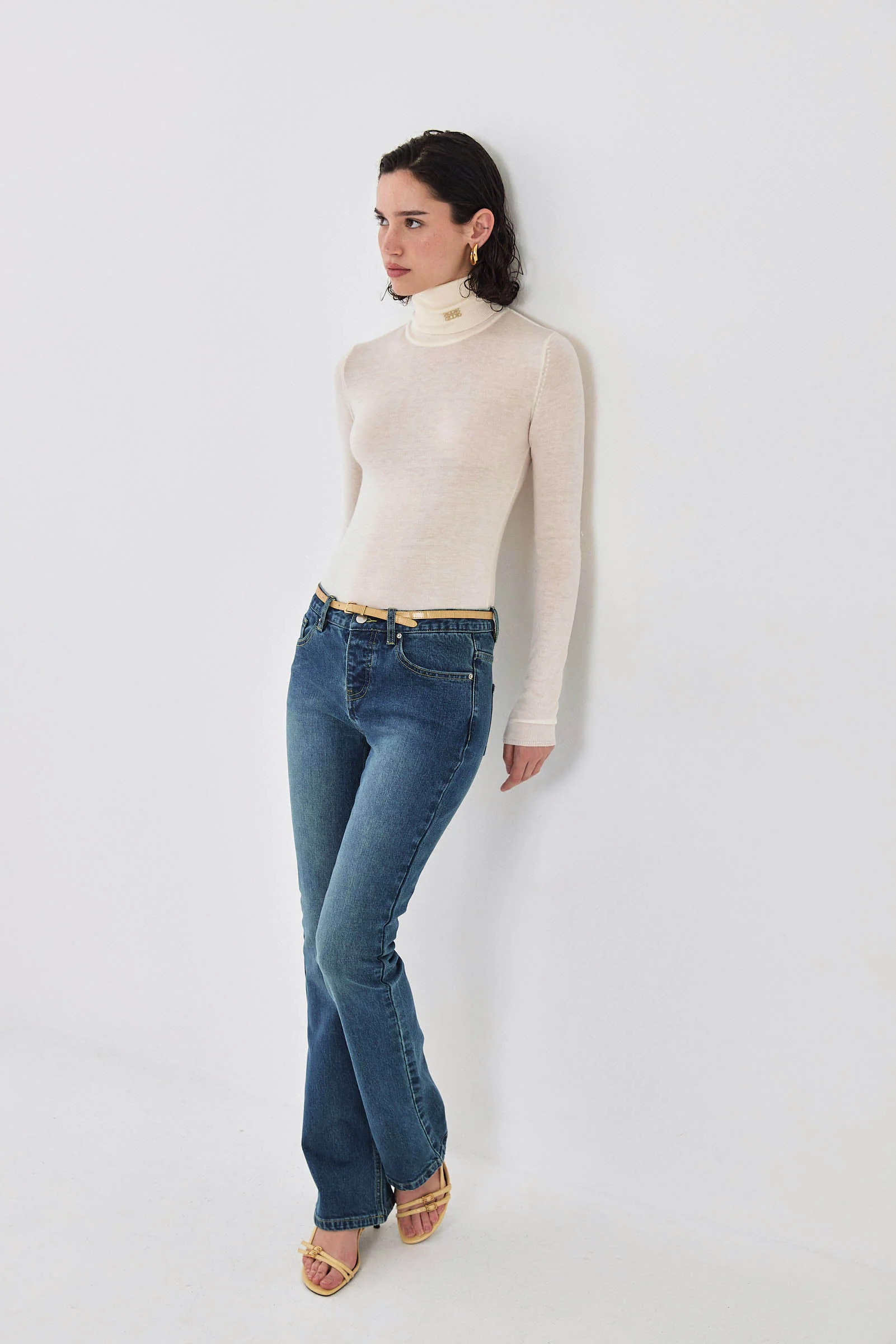 Lightweight Knitted Turtleneck Logo Top - Image 3