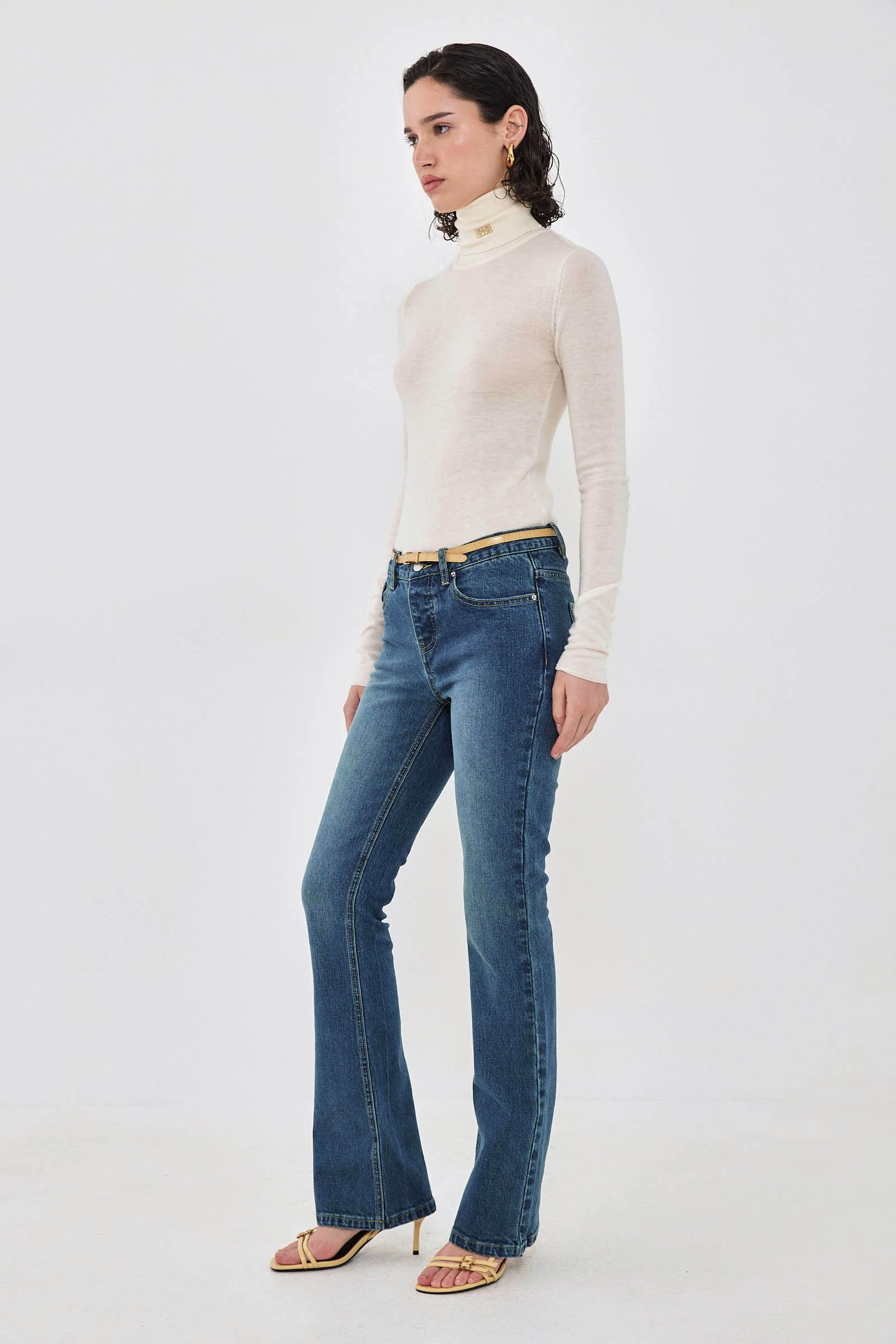 Lightweight Knitted Turtleneck Logo Top - Image 4