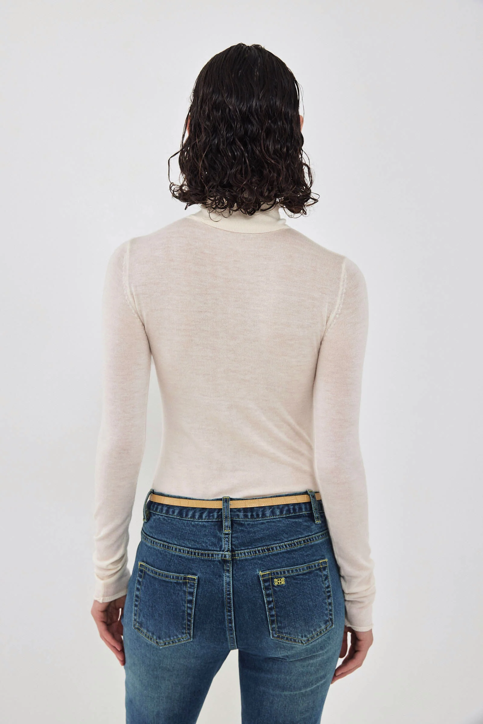 Lightweight Knitted Turtleneck Logo Top - Image 6