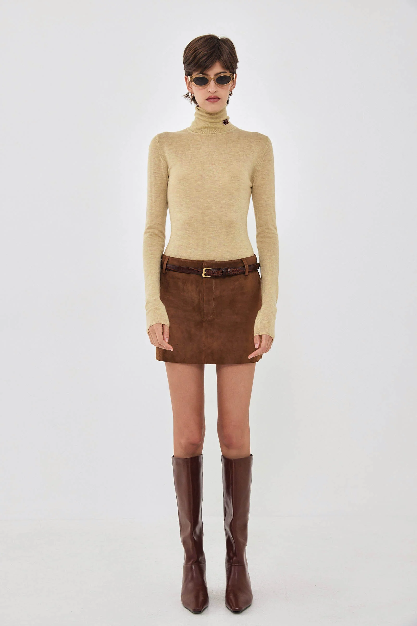 Lightweight Knitted Turtleneck Logo Top - Image 2