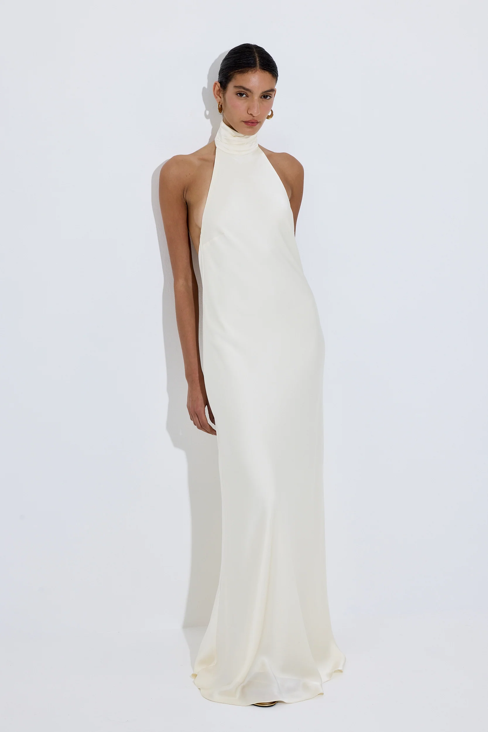Limited Edition Collared Satin Dress - Image 3