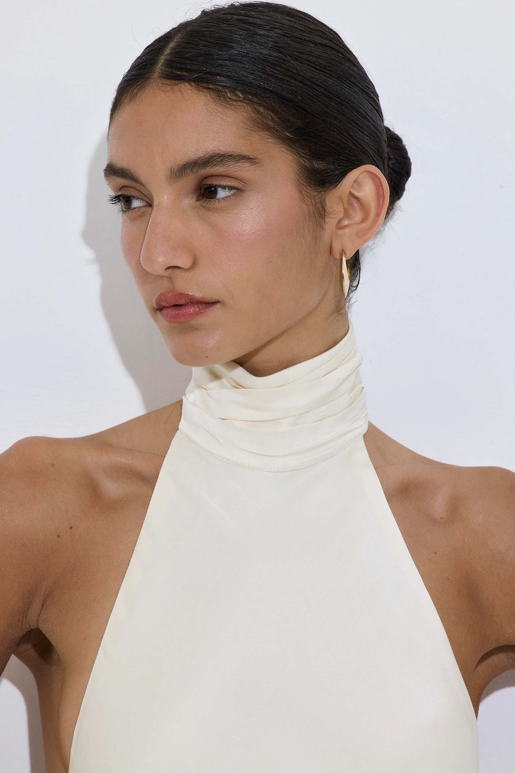 Limited Edition Collared Satin Dress - Image 7