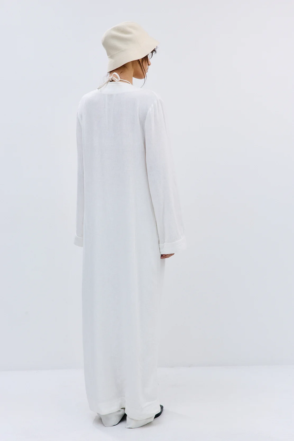 Linen String Tie Cover Up - Image 6