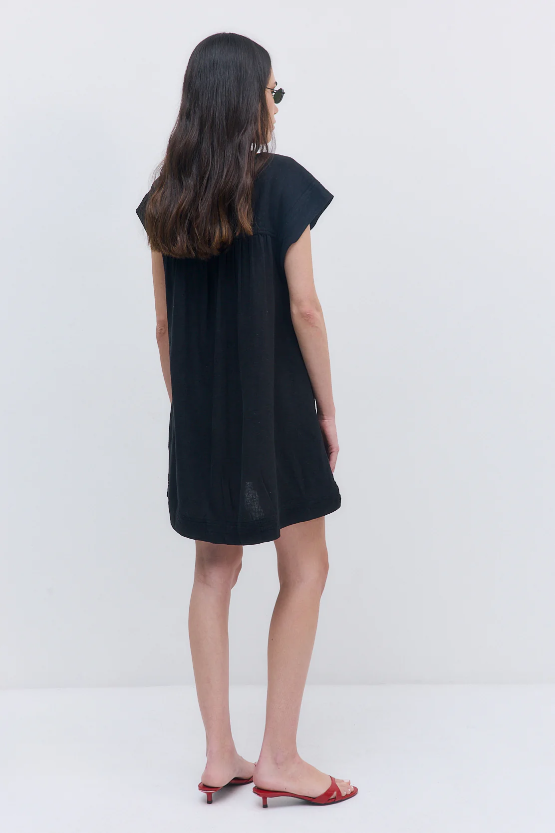 Linen String Tie Dress - Image 5