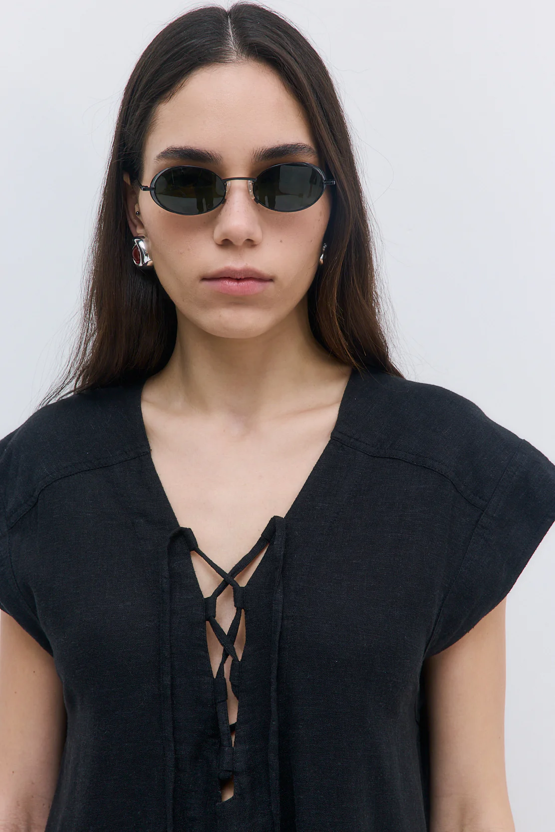 Linen String Tie Dress - Image 6