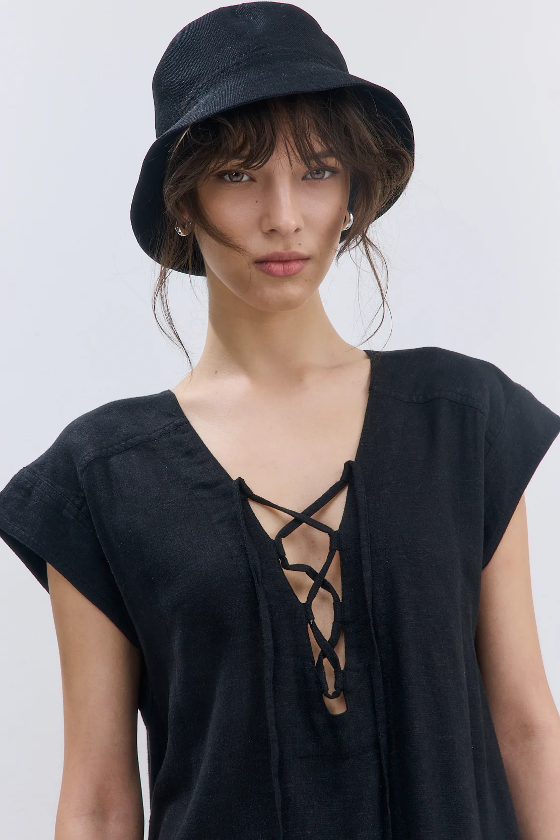 Linen String Tie Top