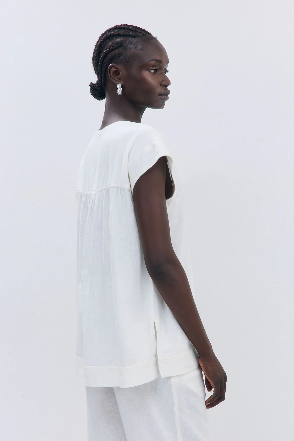 Linen String Tie Top - Image 2