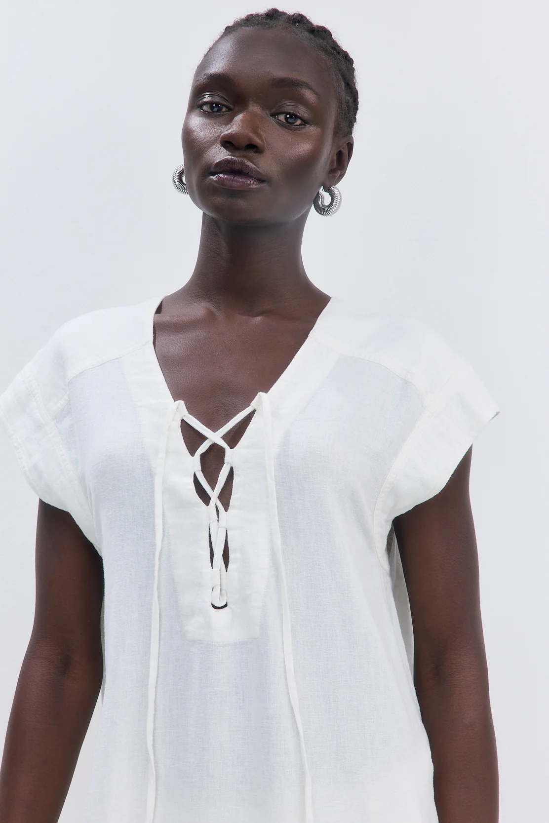 Linen String Tie Top - Image 5