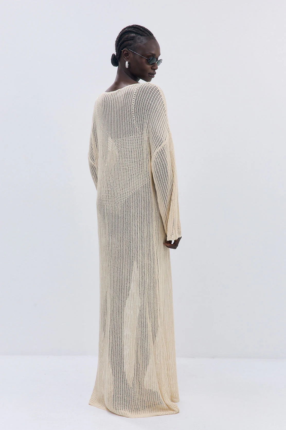 Long Sleeve Crochet Maxi Dress - Image 5