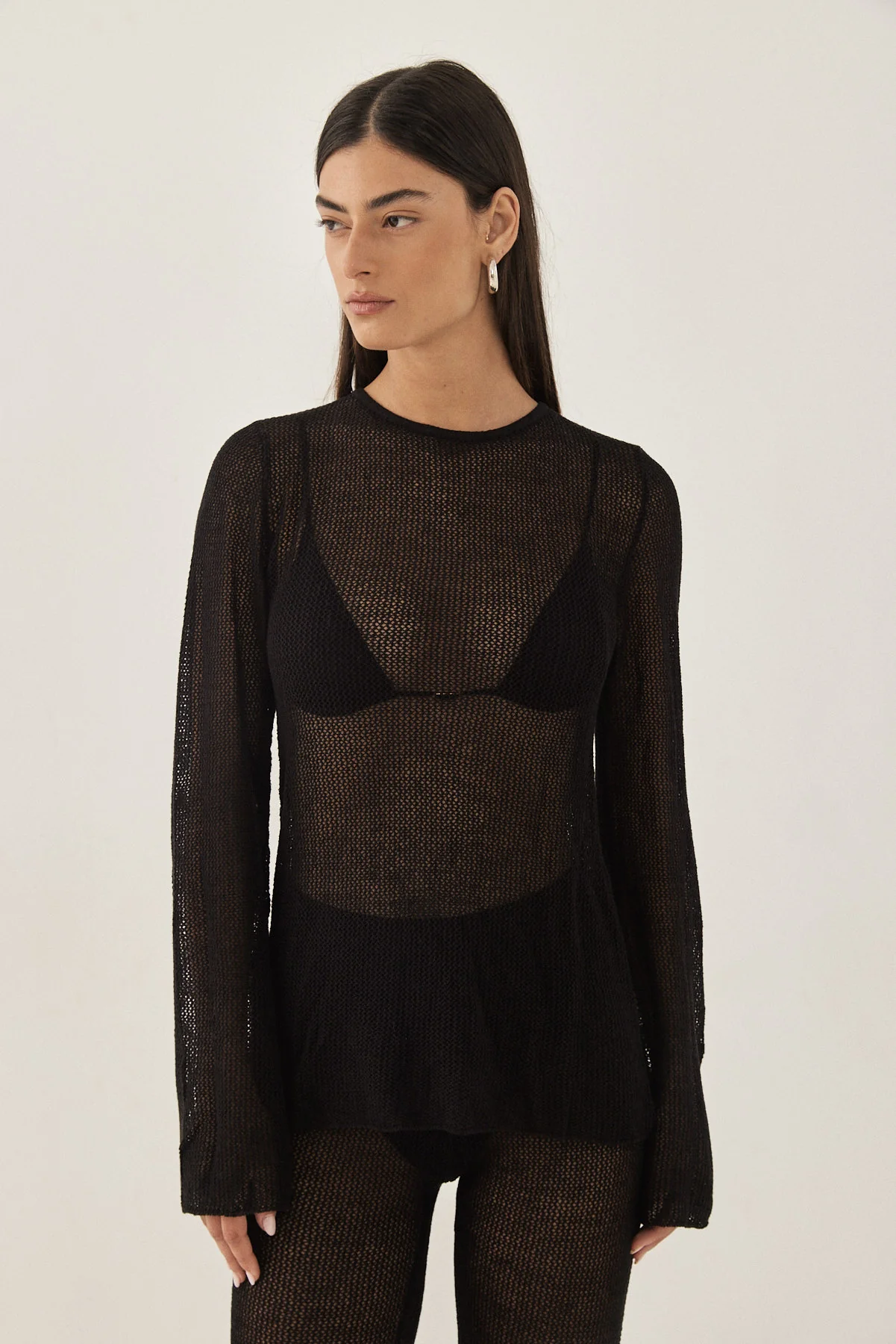 Long Sleeve Crochet Top