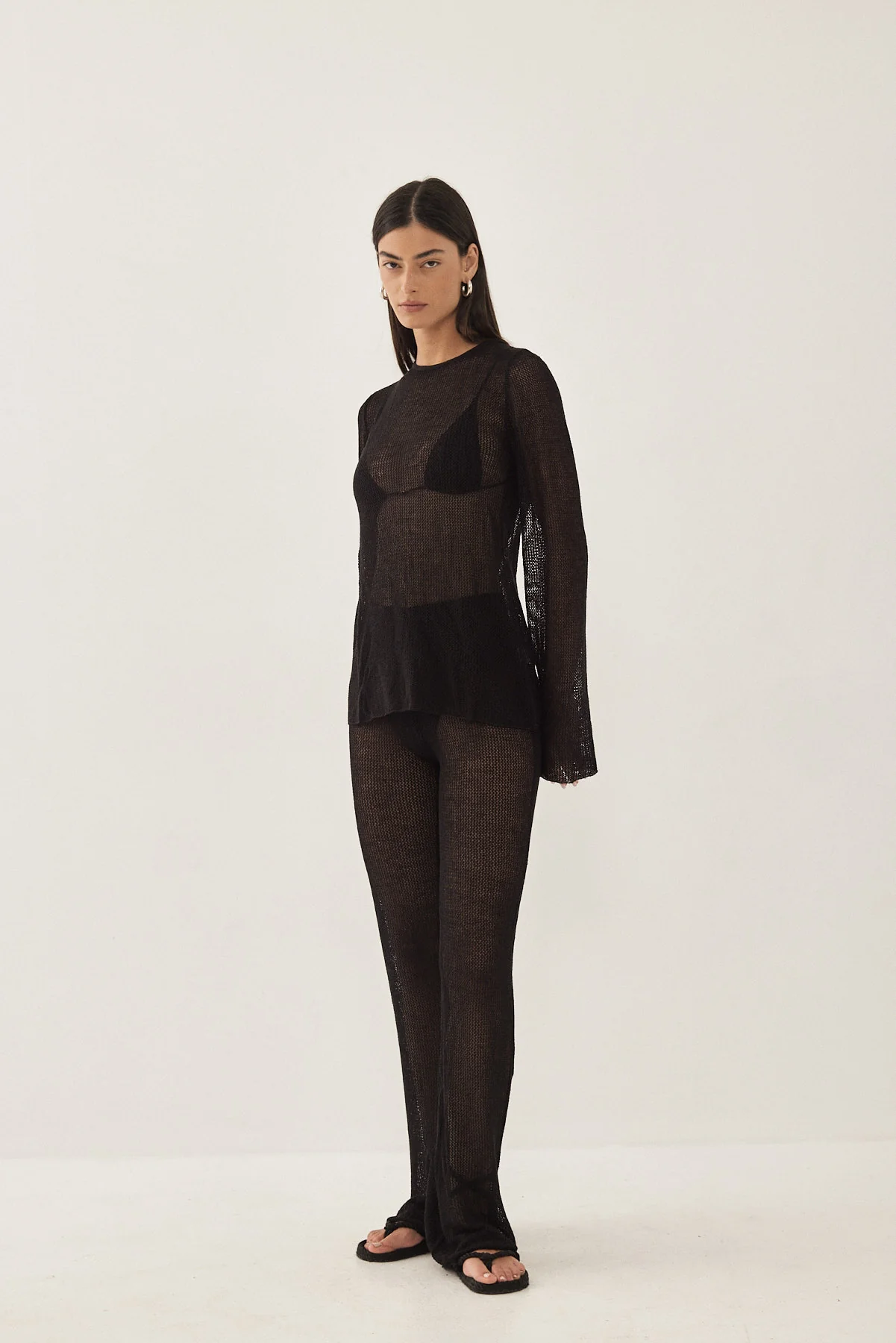 Long Sleeve Crochet Top - Image 4