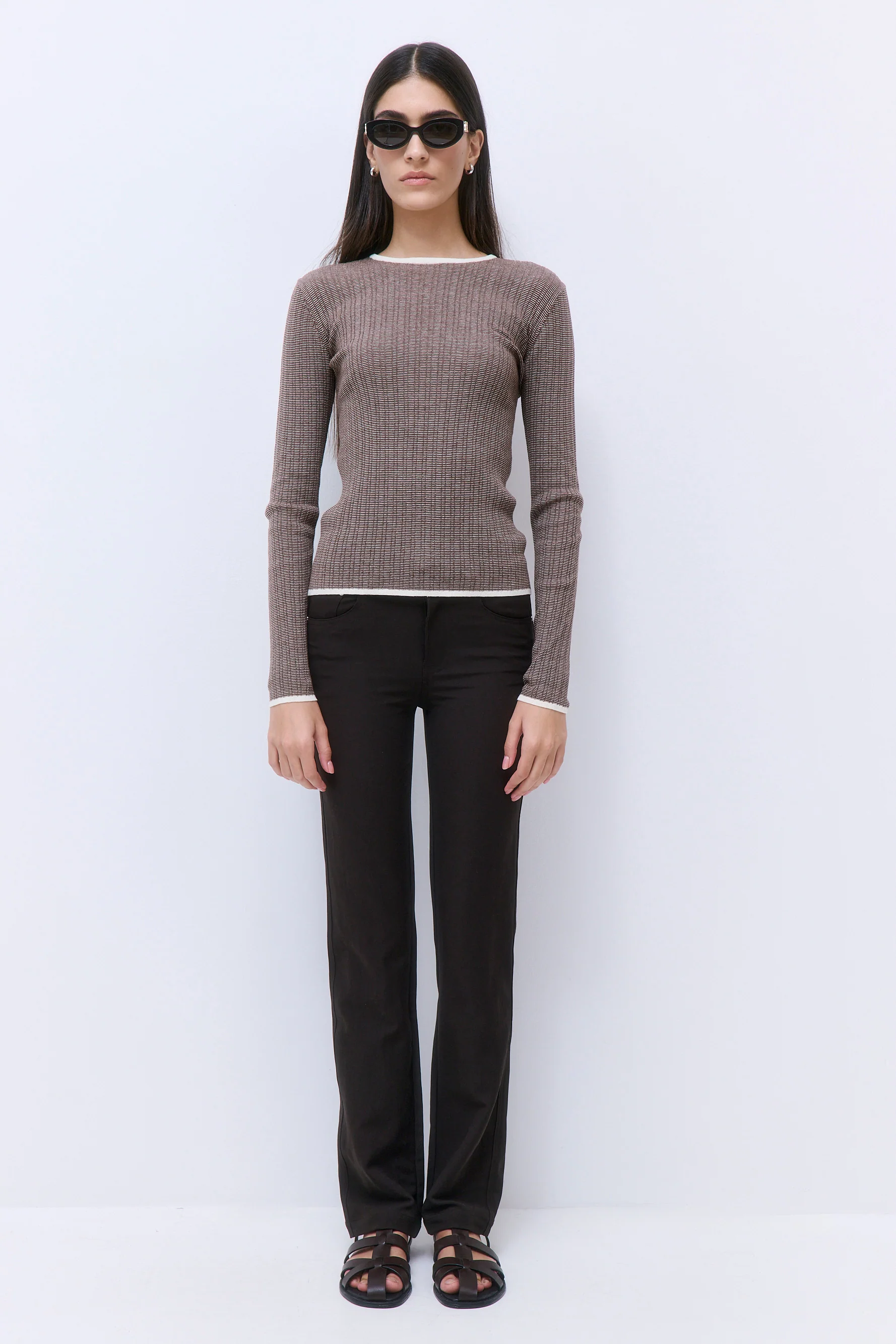 Long Sleeved Ribbed Knit - Image 2