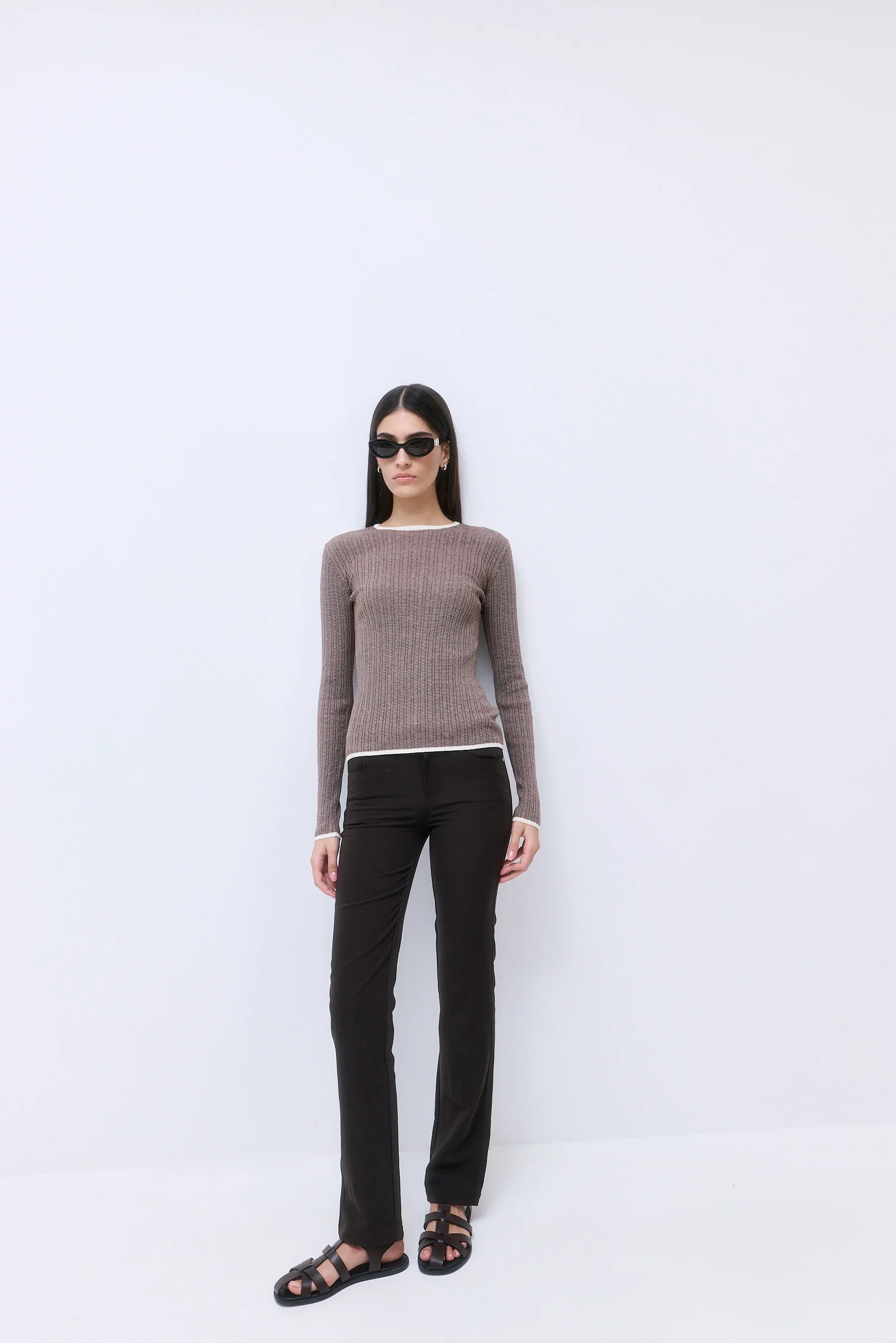 Long Sleeved Ribbed Knit - Image 3