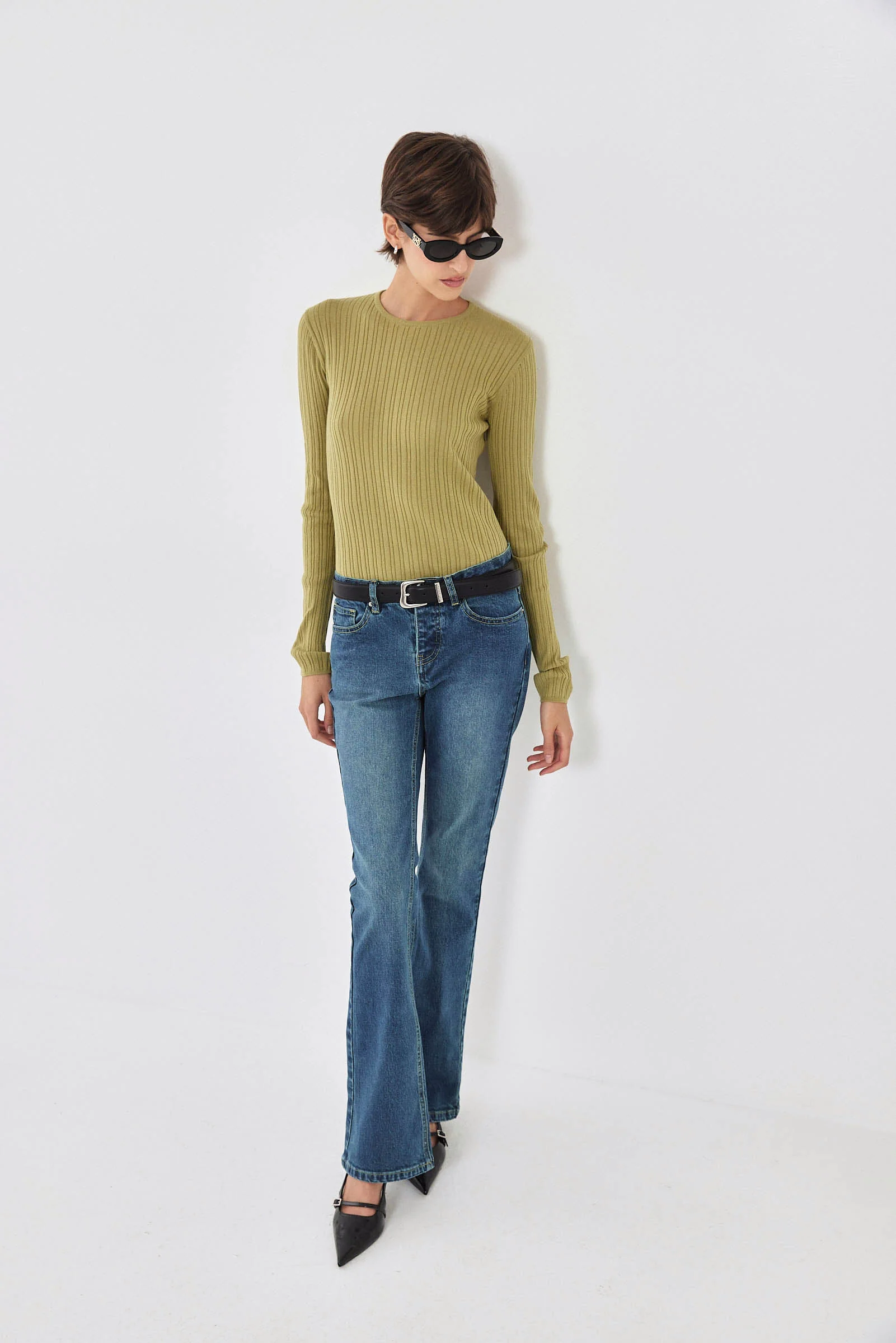 Long Sleeve Ribbed Knit - Image 3