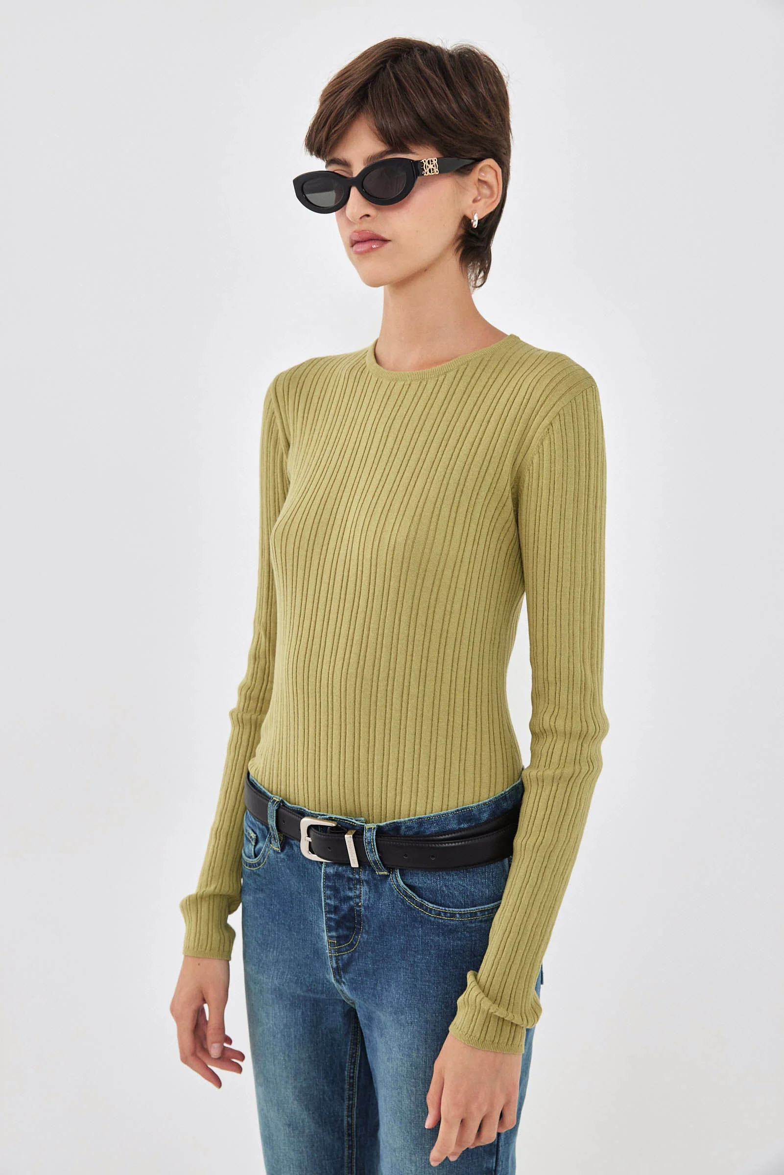 Long Sleeve Ribbed Knit - Image 4