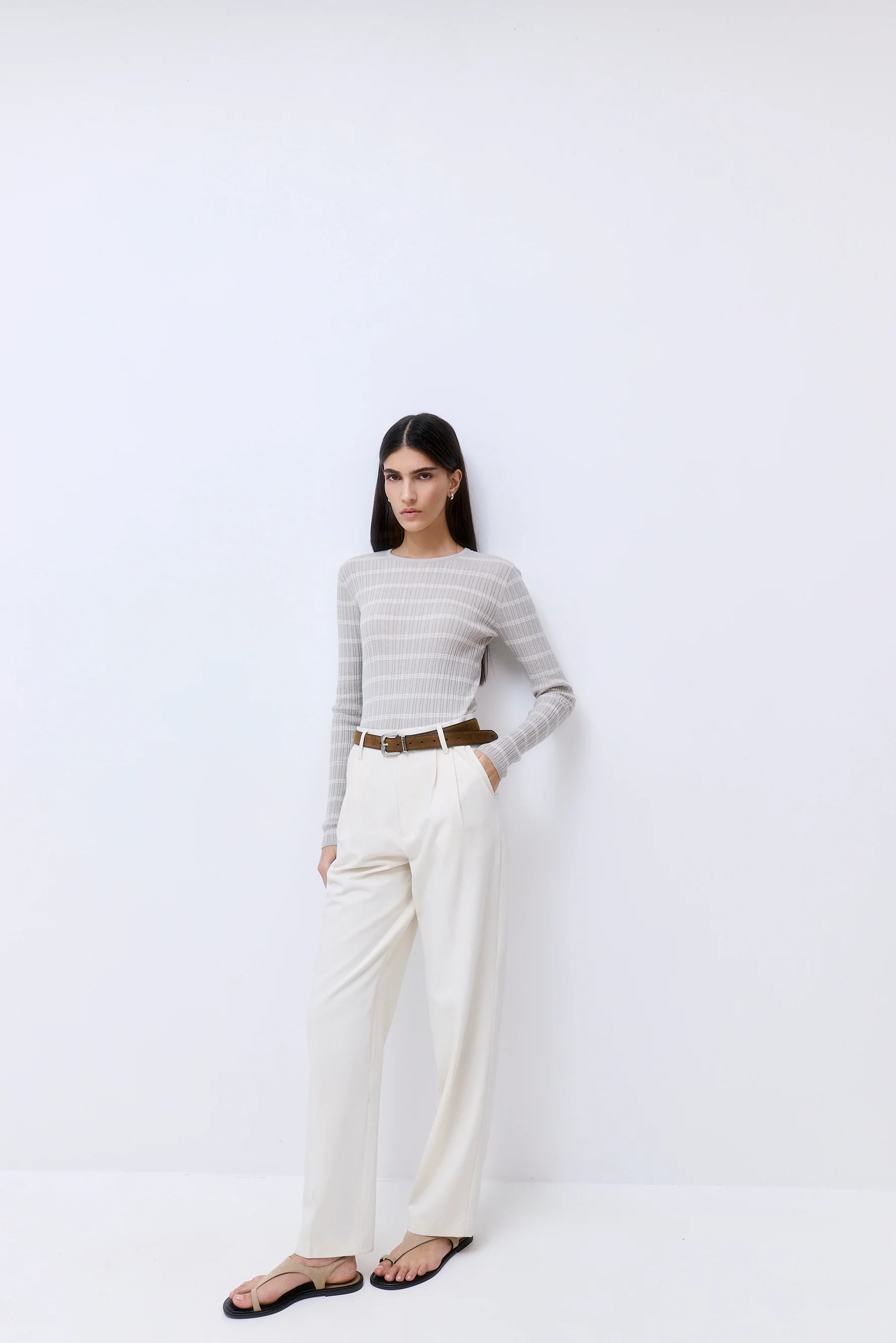 Long Sleeved Ribbed Knit - Image 3