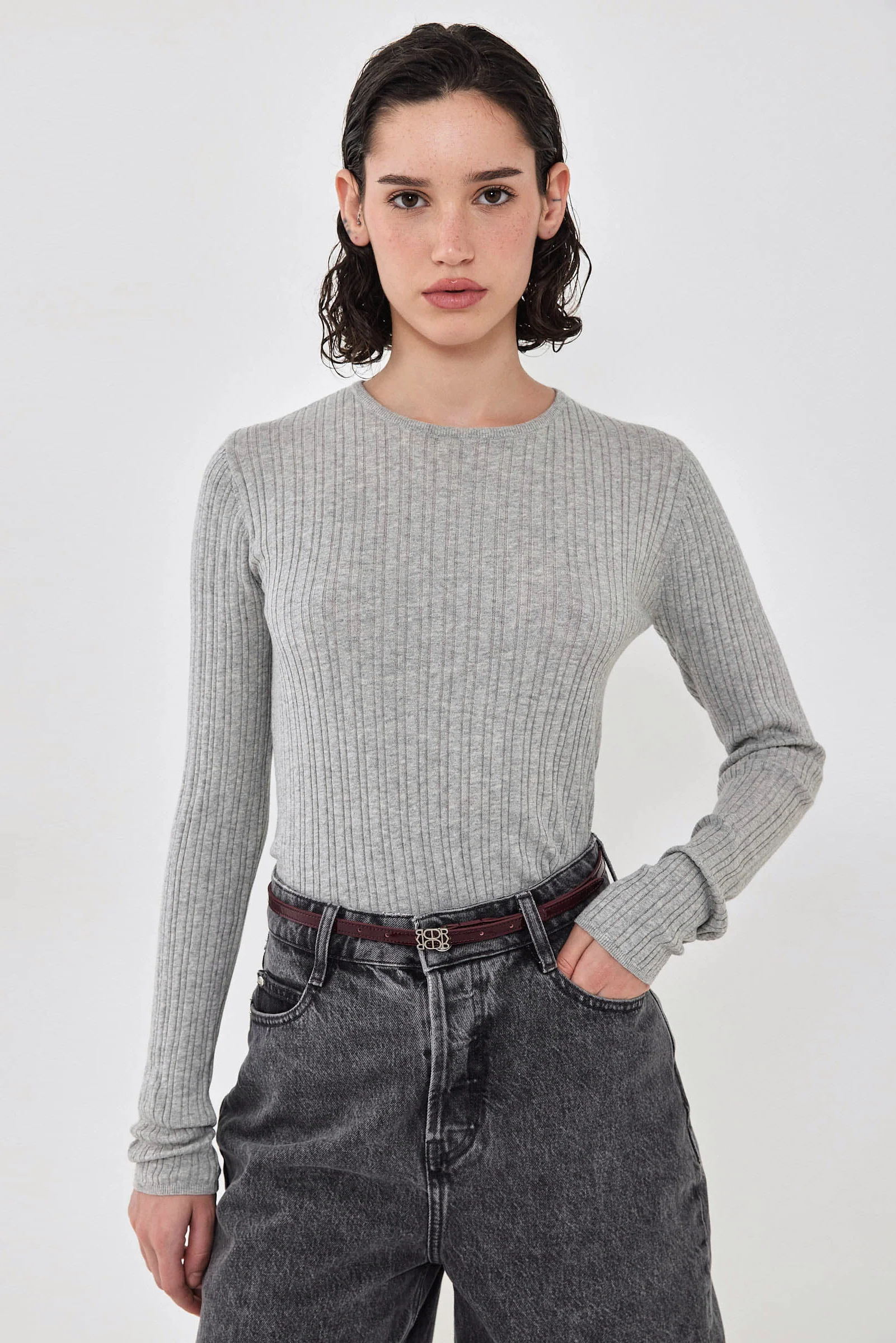 Long Sleeve Ribbed Knit