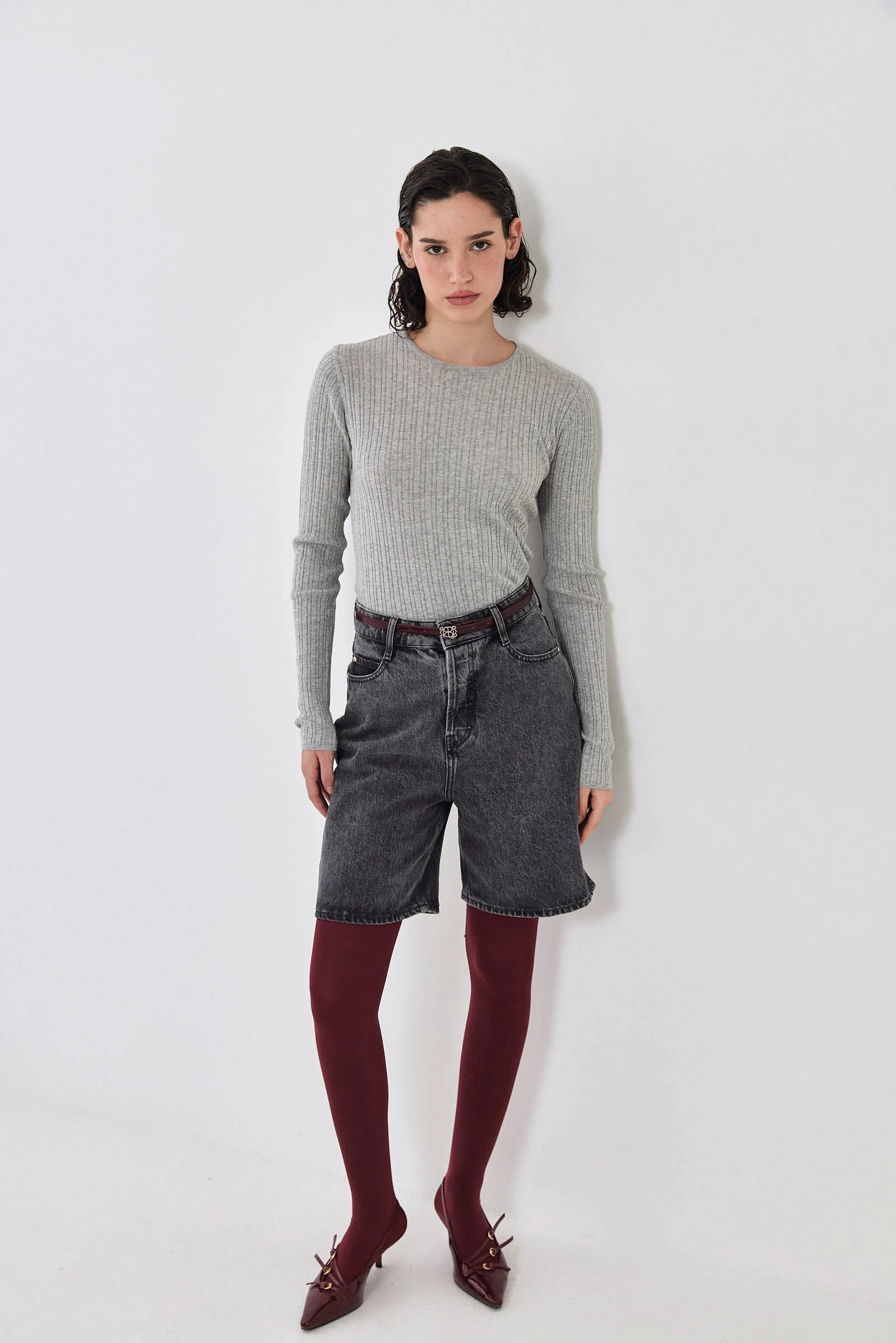 Long Sleeve Ribbed Knit - Image 3