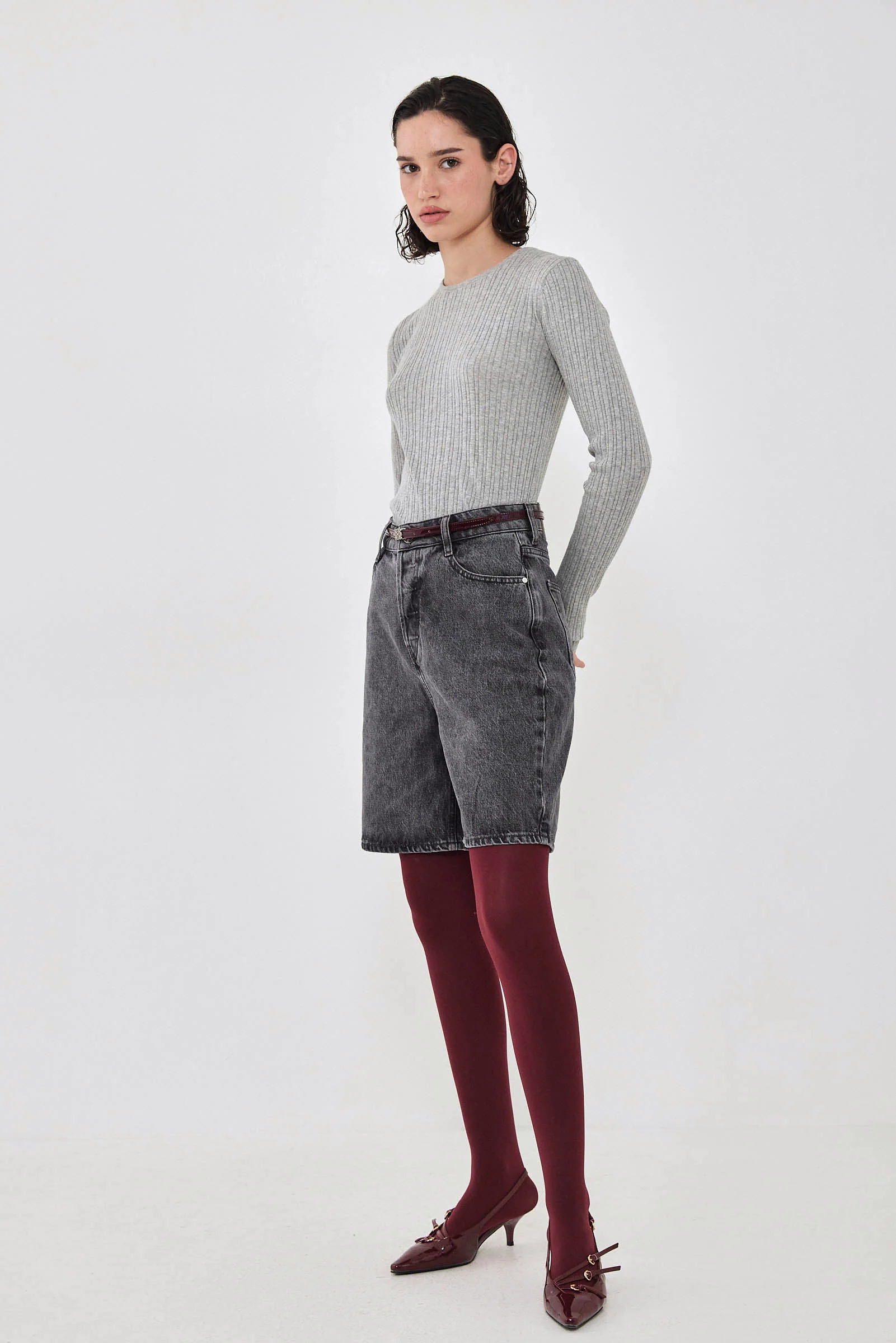 Long Sleeve Ribbed Knit - Image 4