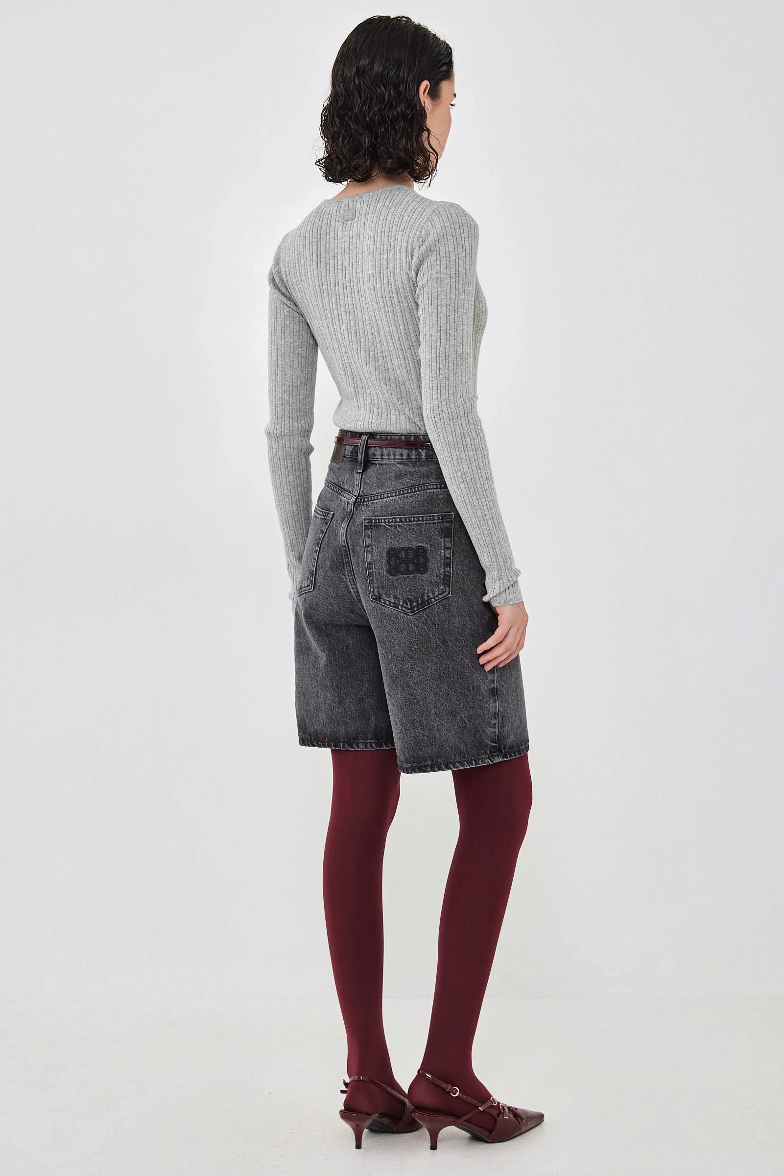 Long Sleeve Ribbed Knit - Image 5