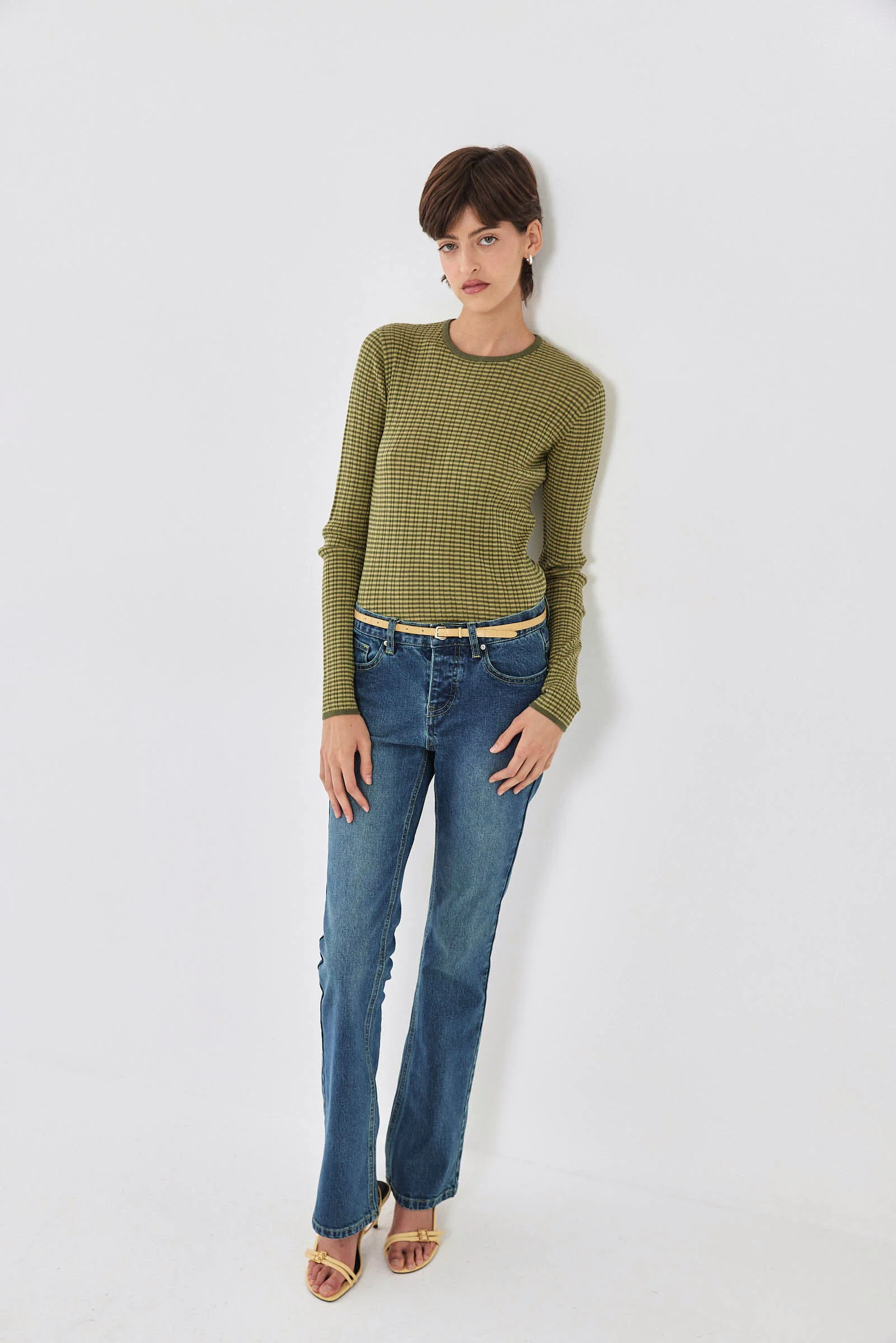Long Sleeve Ribbed Striped Knit - Image 3