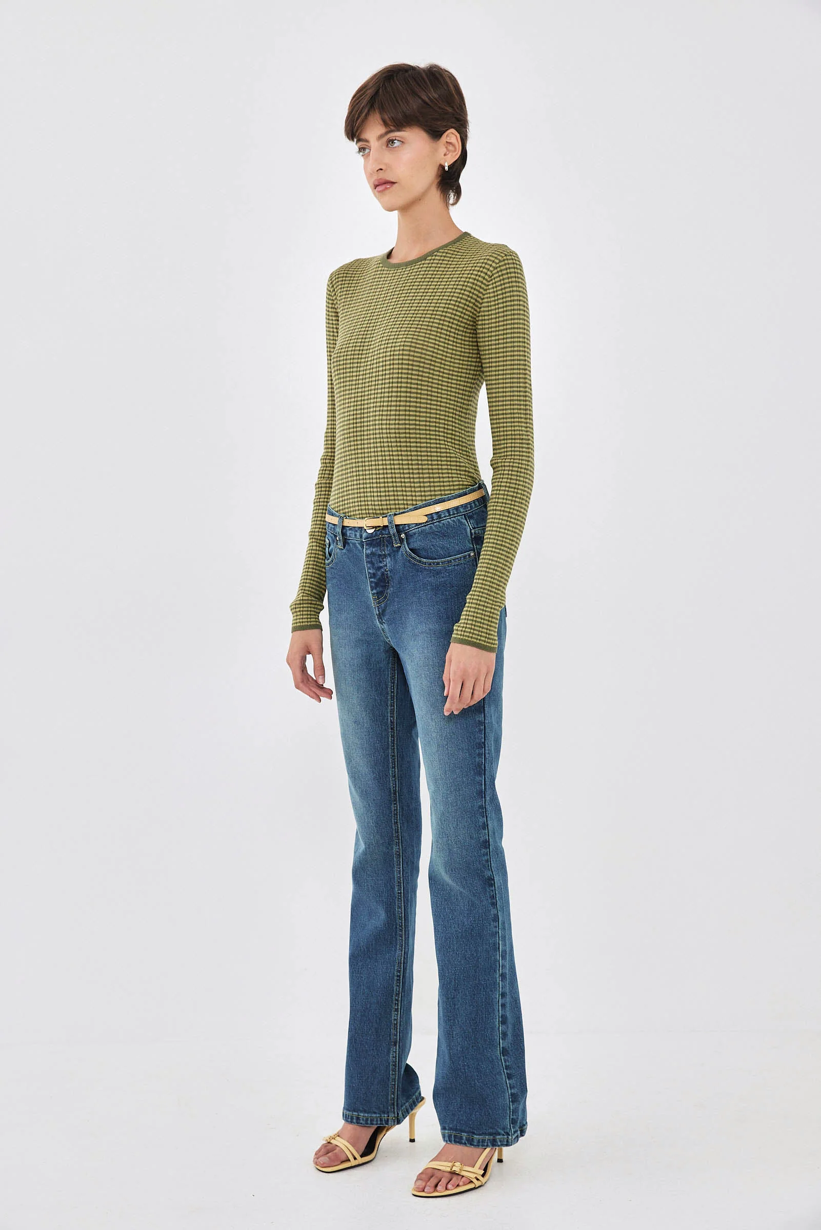 Long Sleeve Ribbed Striped Knit - Image 4