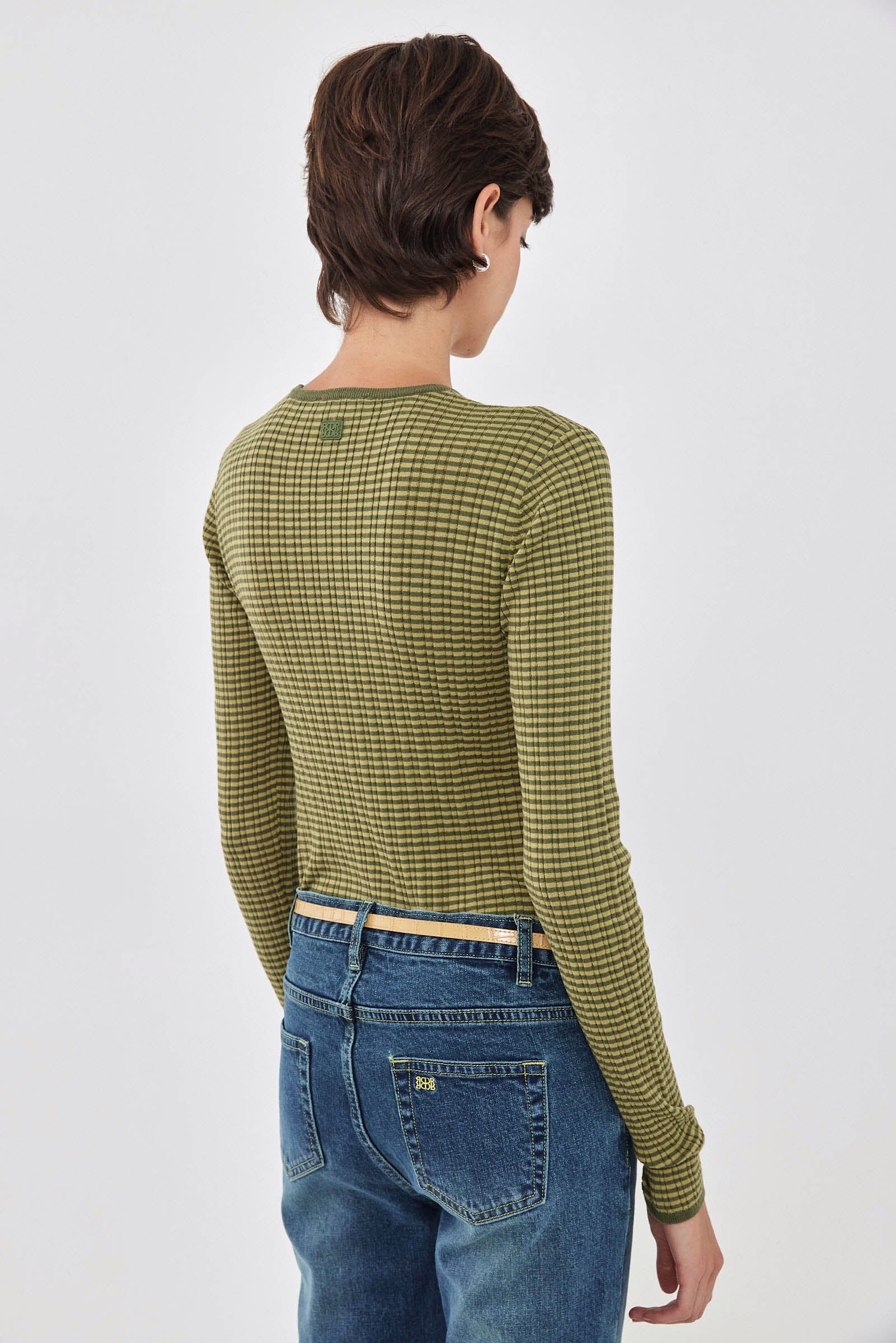 Long Sleeve Ribbed Striped Knit - Image 5