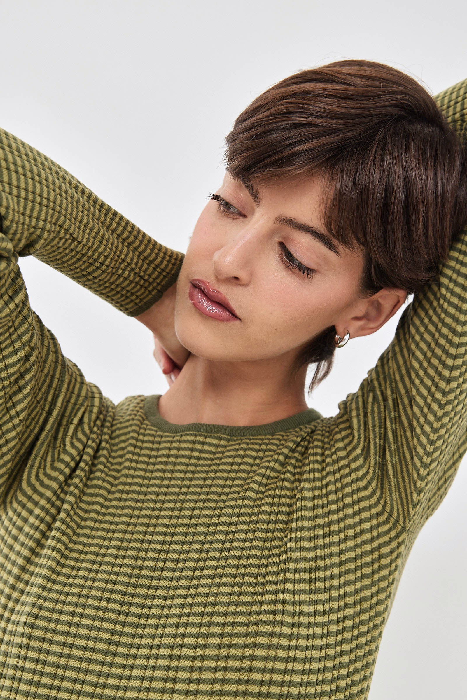 Long Sleeve Ribbed Striped Knit - Image 7