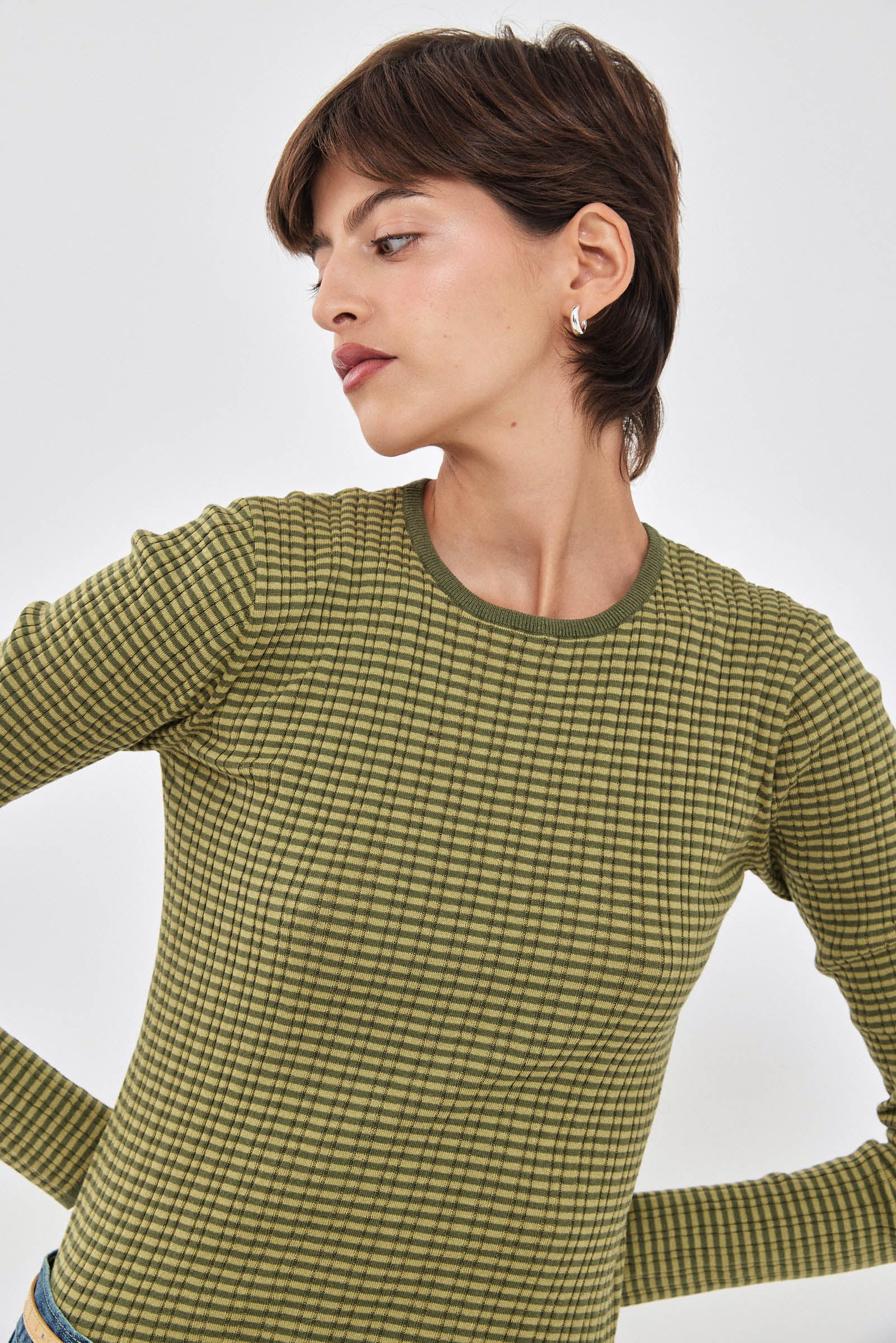 Long Sleeve Ribbed Striped Knit - Image 8