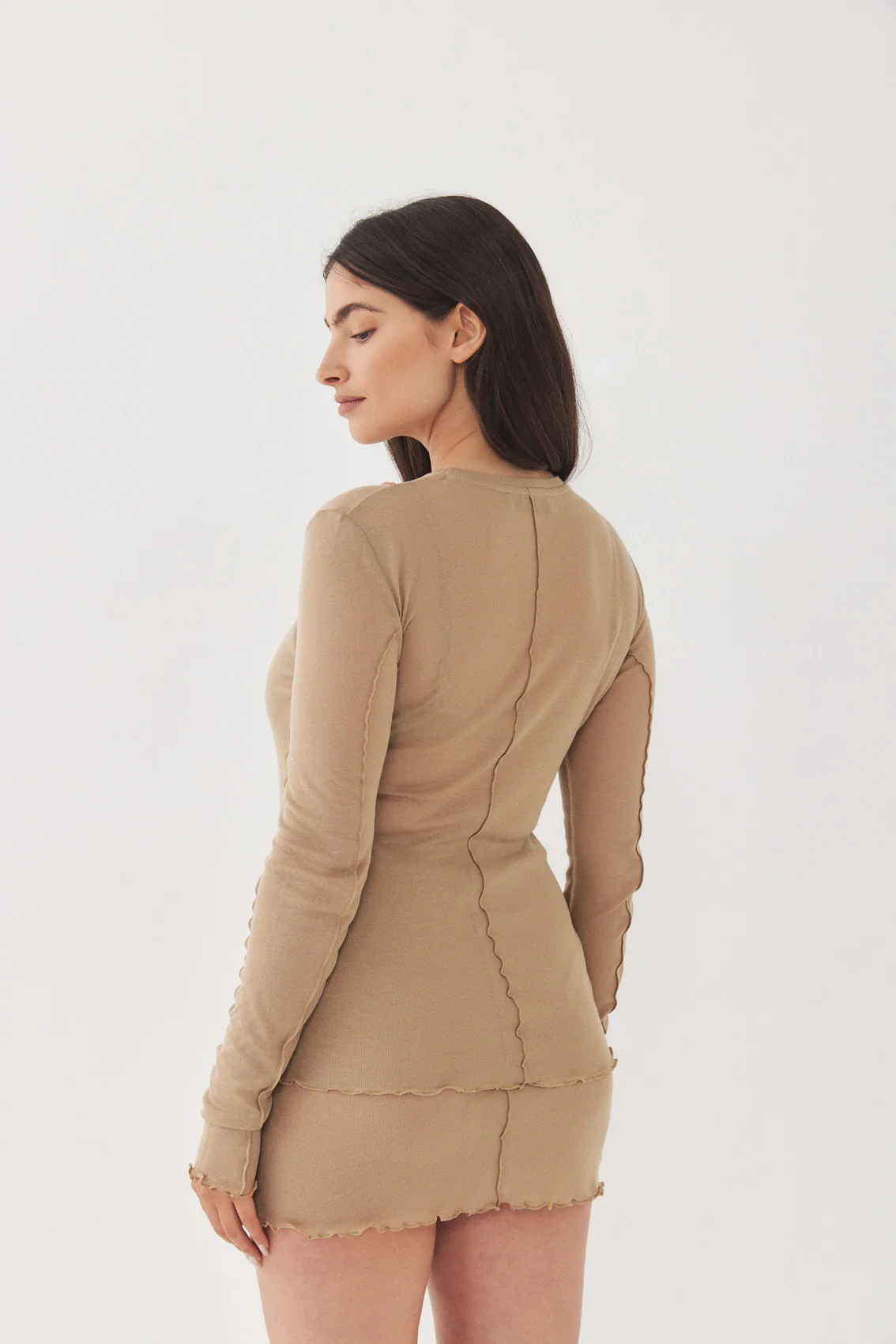 Long Sleeve Soft Curling Sheer Shirt - Image 11