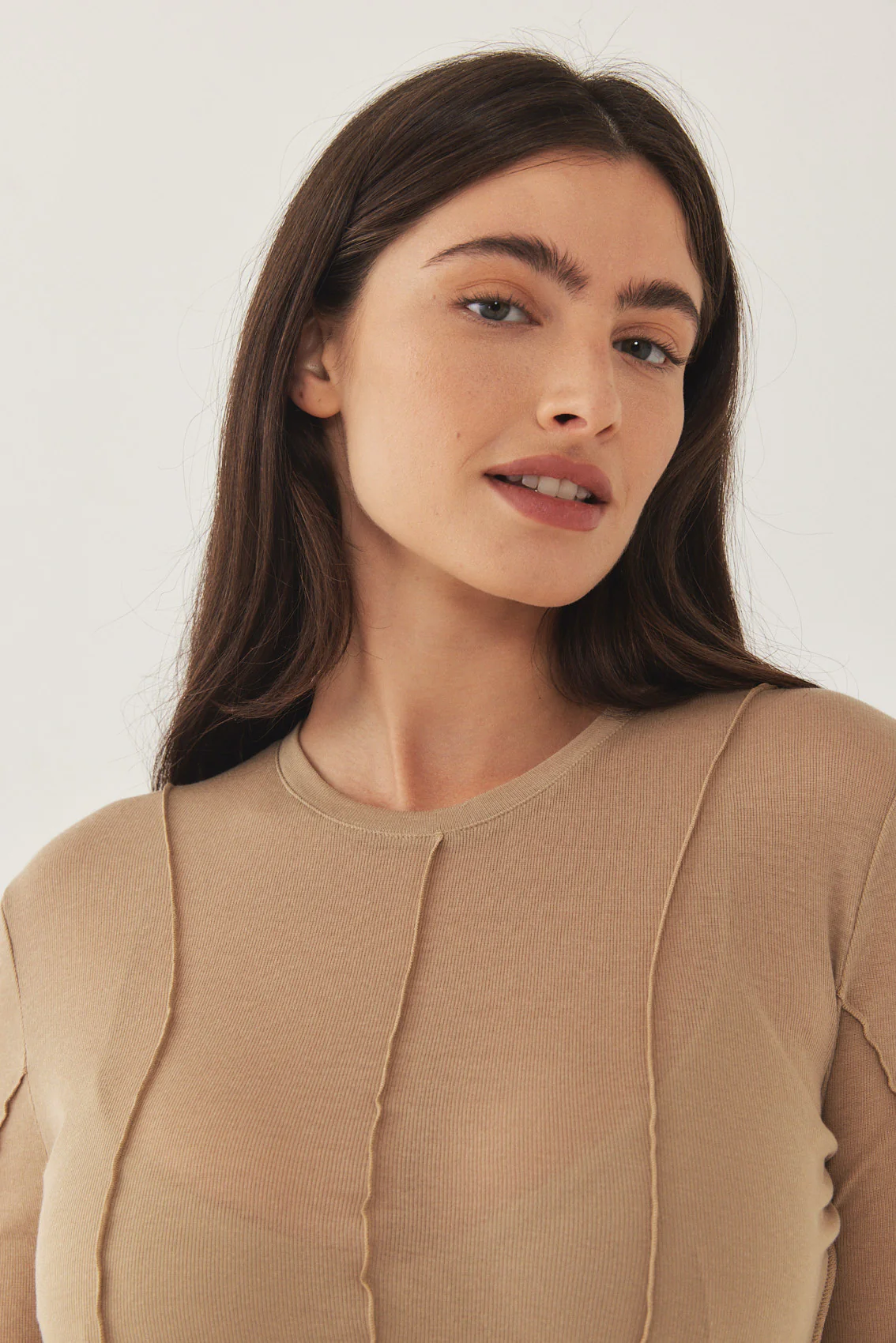 Long Sleeve Soft Curling Sheer Shirt - Image 12