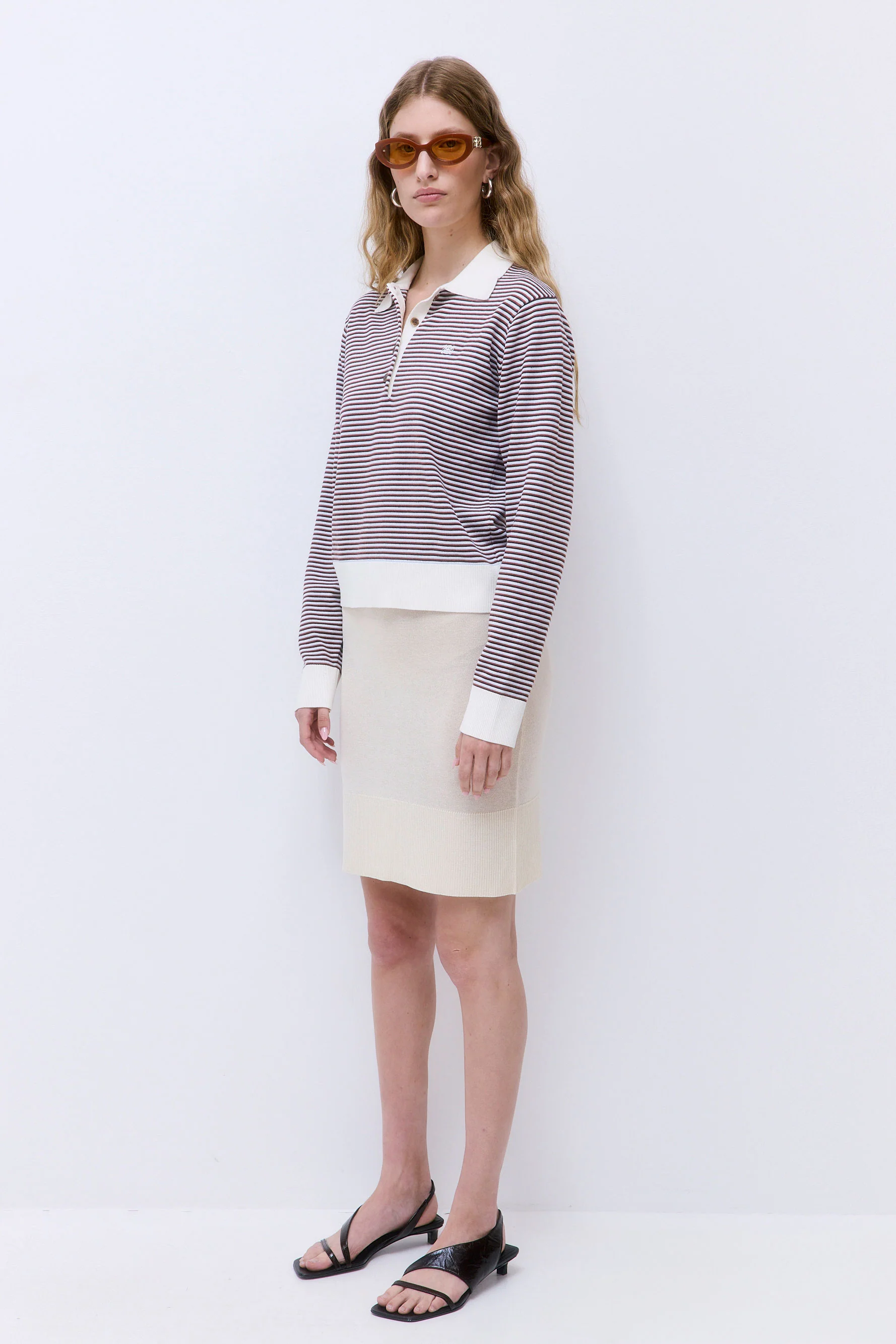 Long Sleeved Knitted Polo Shirt - Image 4