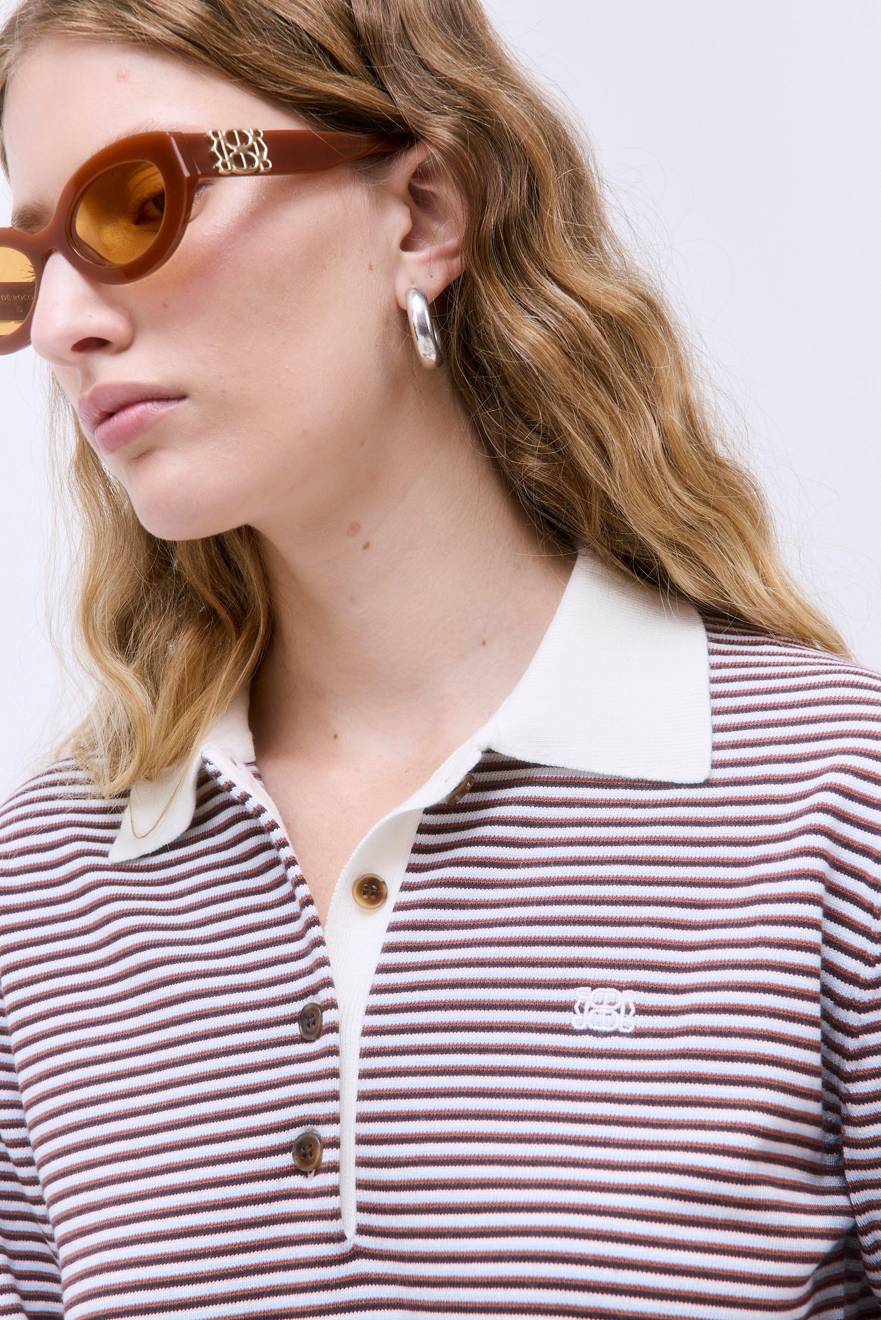 Long Sleeved Knitted Polo Shirt - Image 6