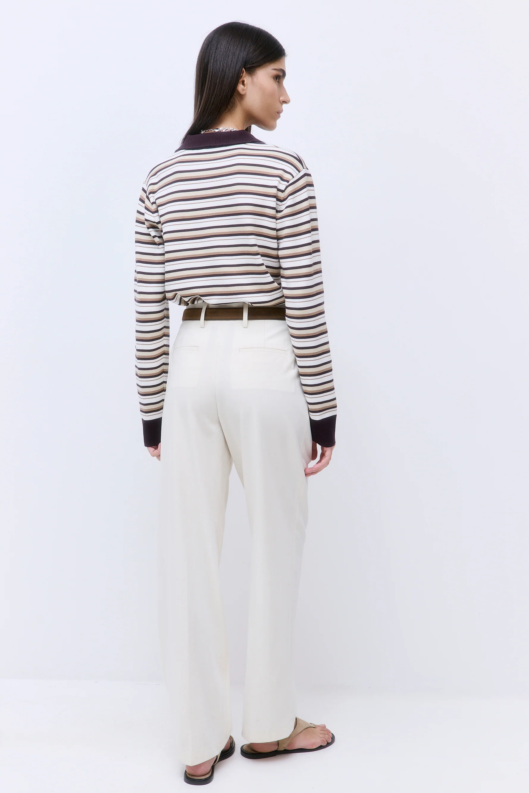 Long Sleeved Knitted Polo Shirt - Image 5