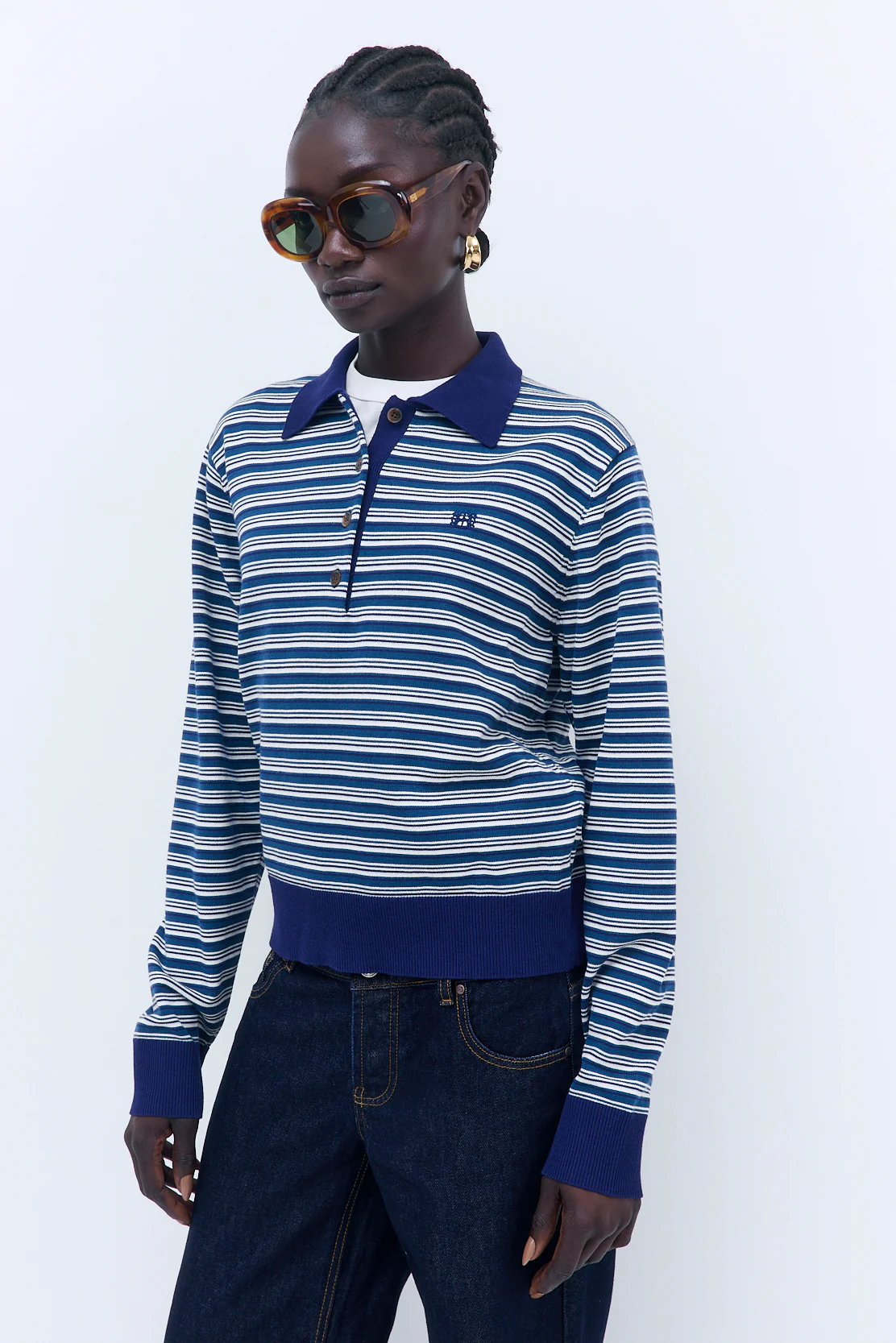 Long Sleeved Knitted Polo Shirt - Image 4