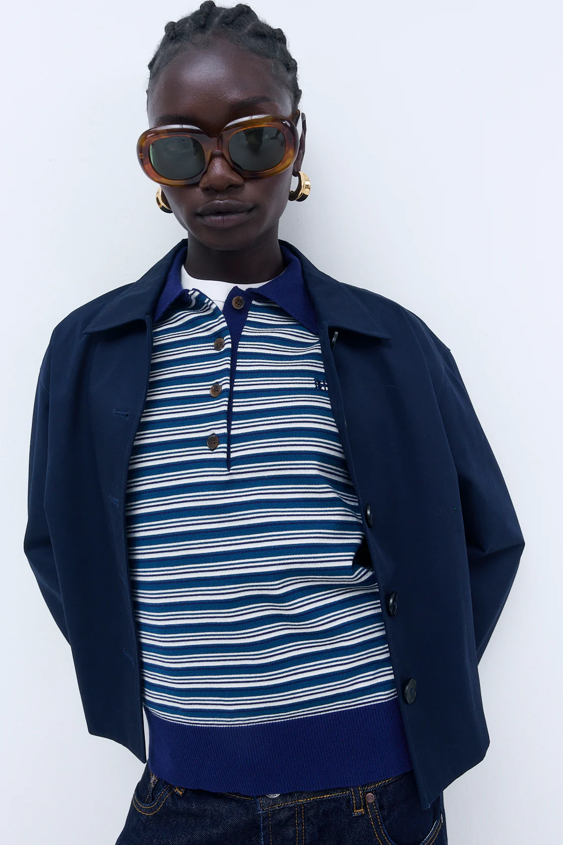 Long Sleeved Knitted Polo Shirt - Image 7
