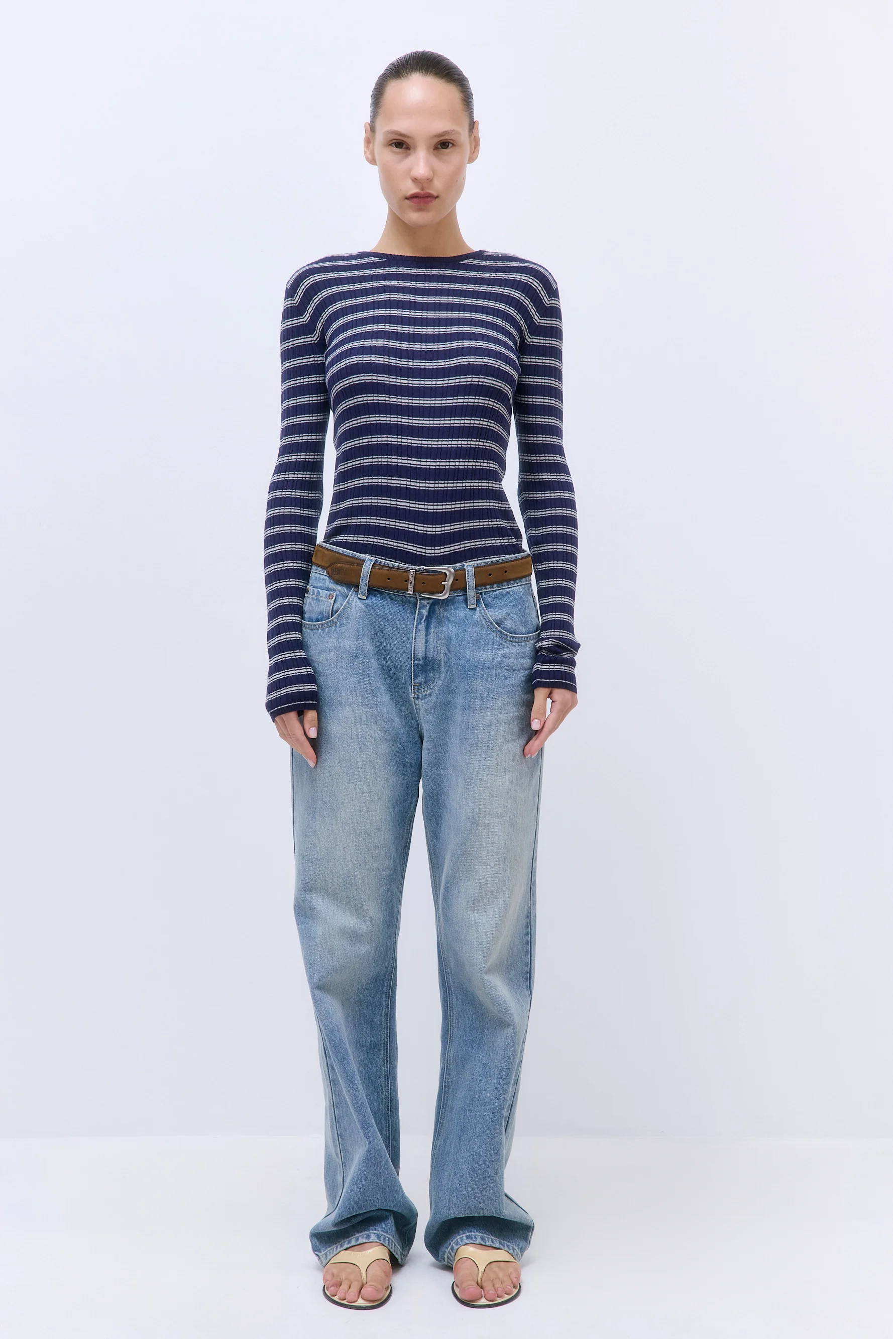 Long Sleeved Ribbed Knit - Image 2