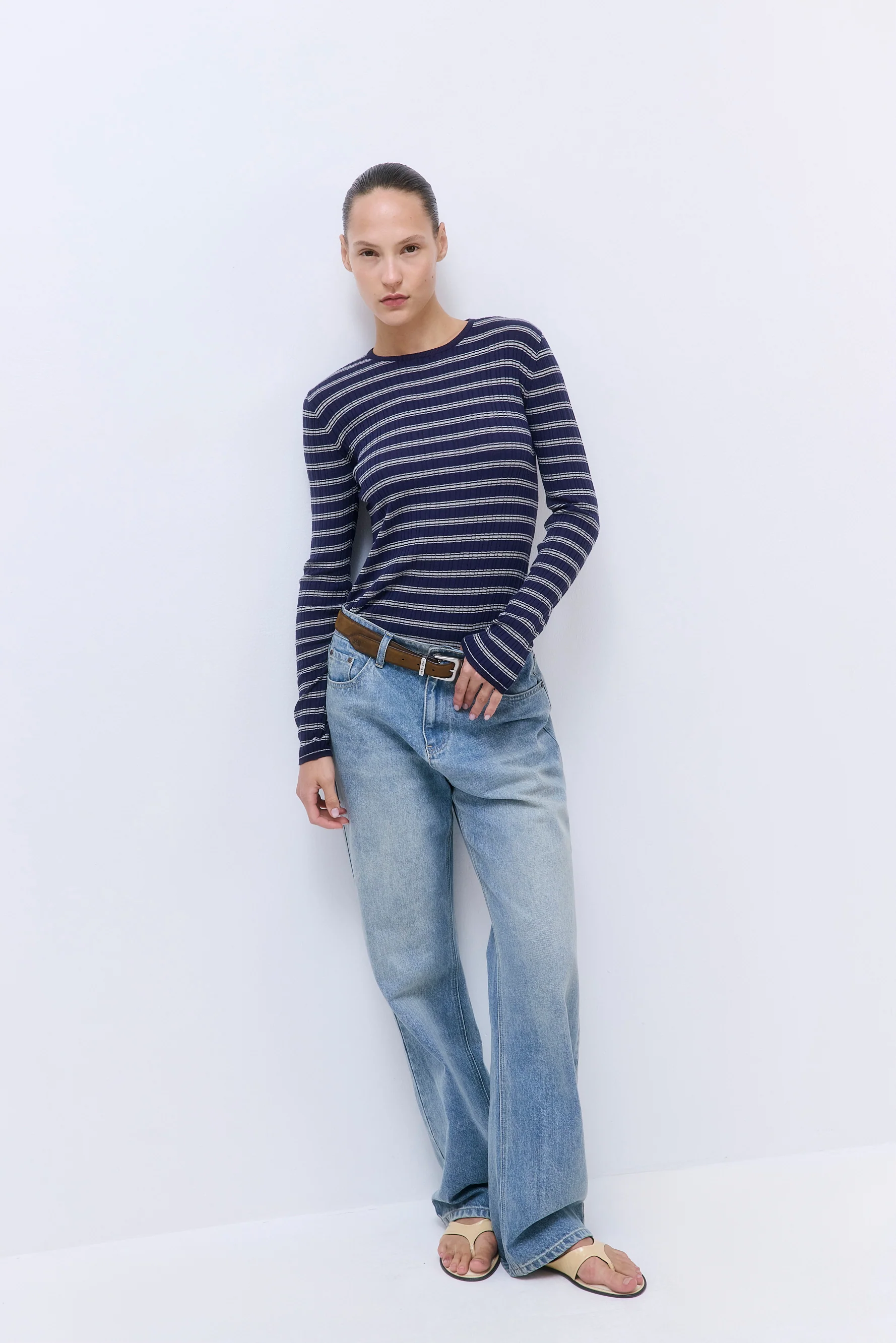 Long Sleeved Ribbed Knit - Image 3