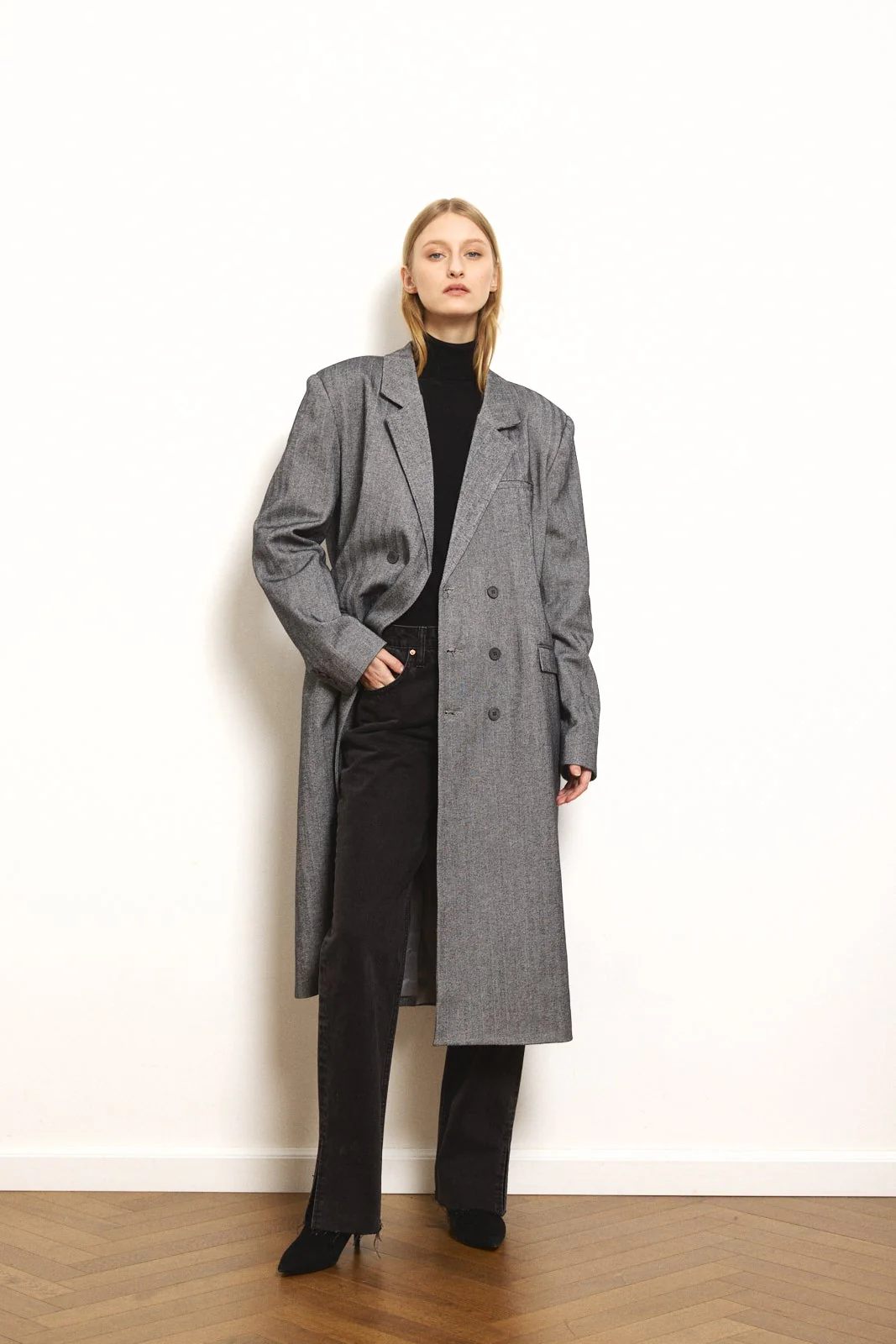 Longline Tailored Coat - Image 2