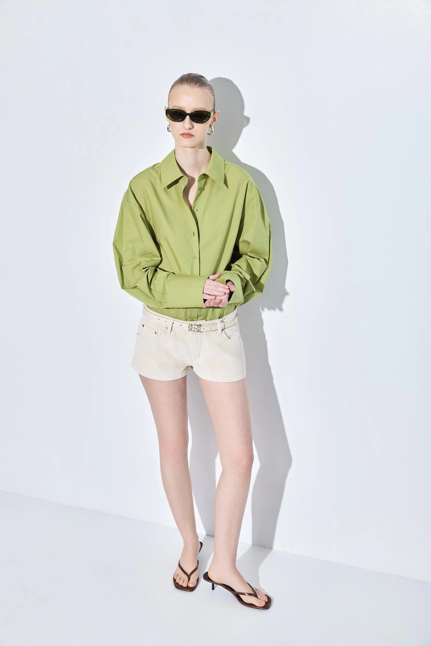 Low Rise Micro Mini Corduroy Shorts - Image 3
