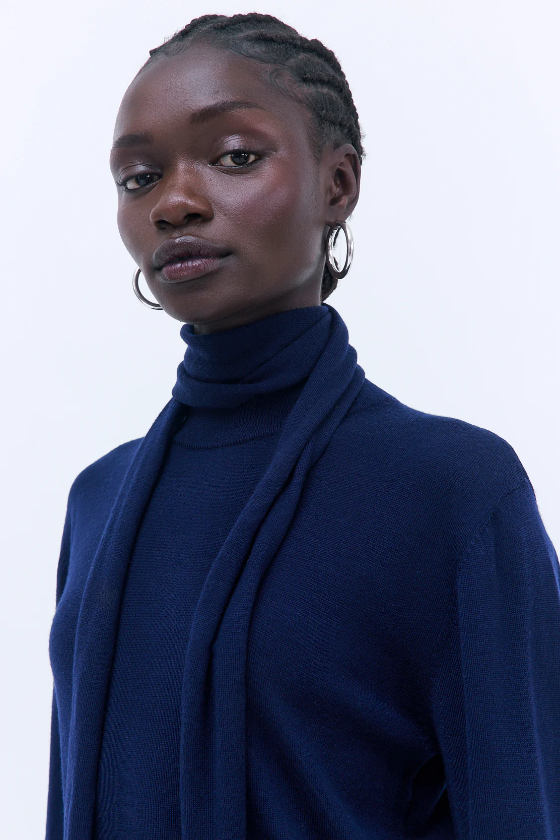 Merino Wool Skinny Scarf - Image 2