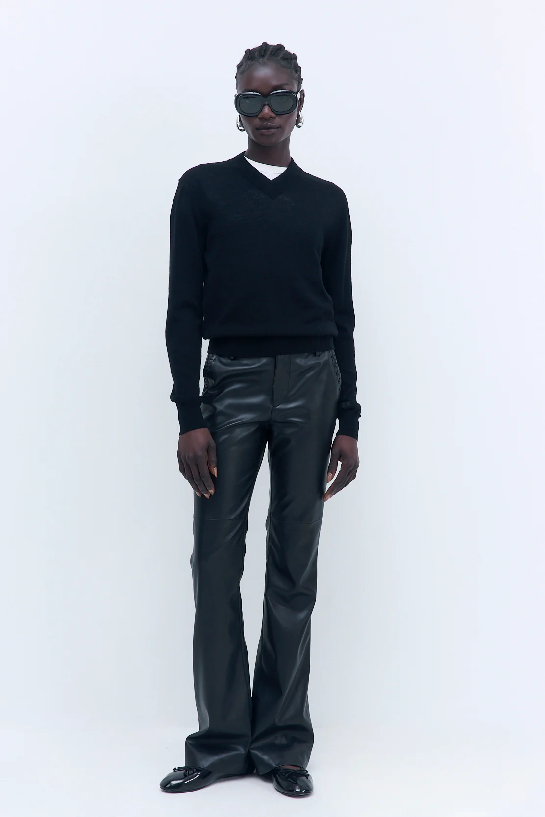 Merino Wool V Neck Sweater - Image 2