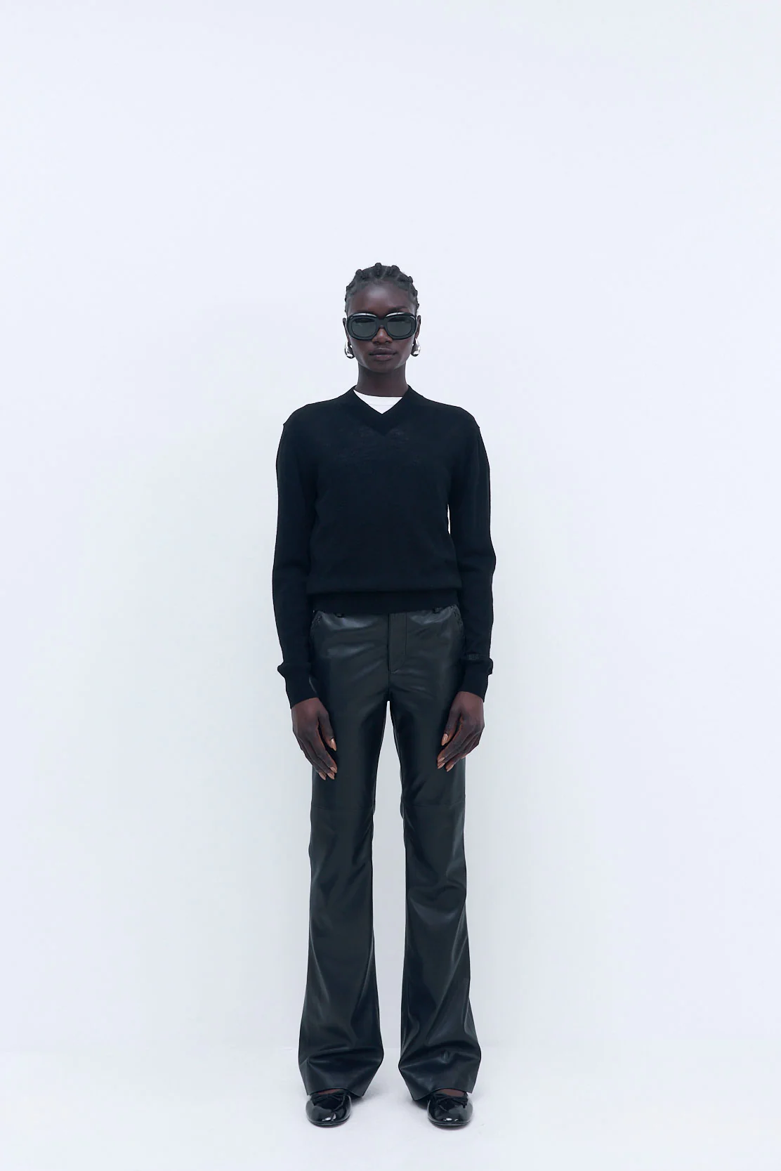 Merino Wool V Neck Sweater - Image 3