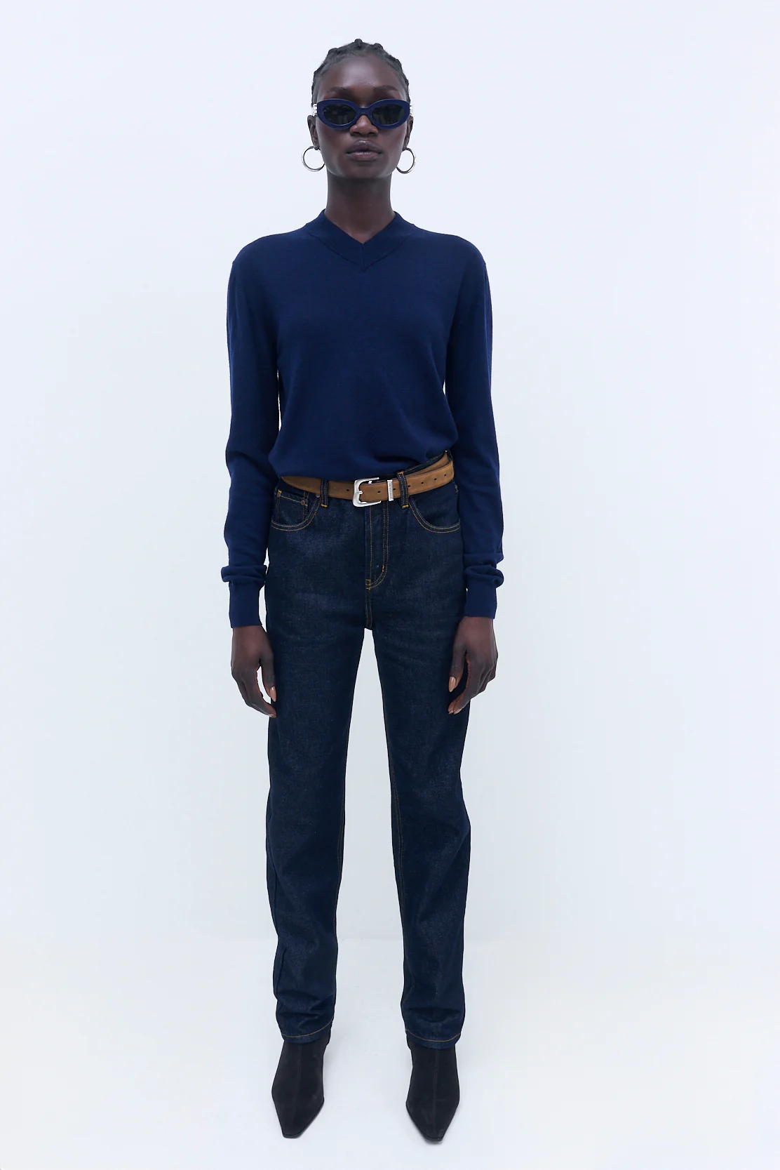 Merino Wool V Neck Sweater - Image 2