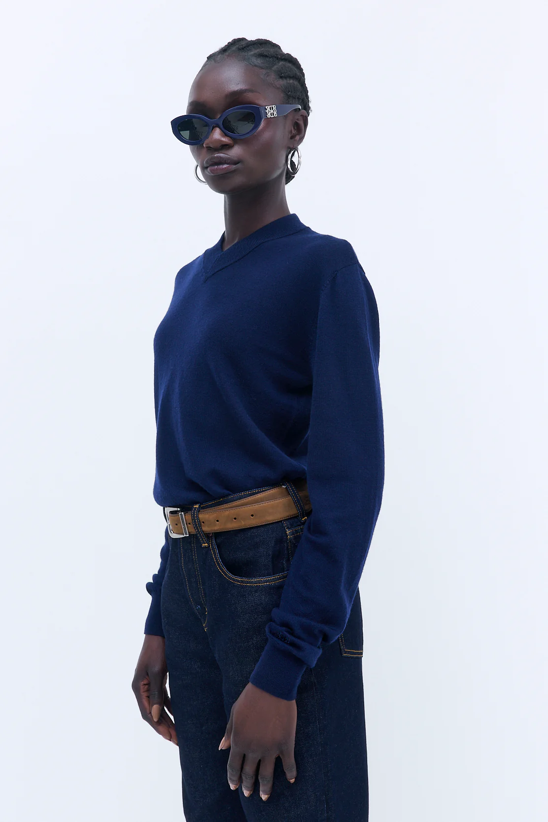 Merino Wool V Neck Sweater - Image 4