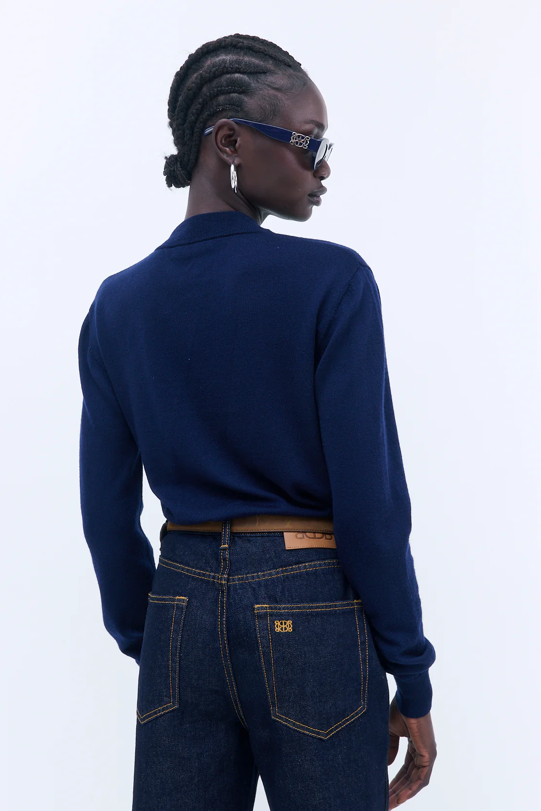 Merino Wool V Neck Sweater - Image 6