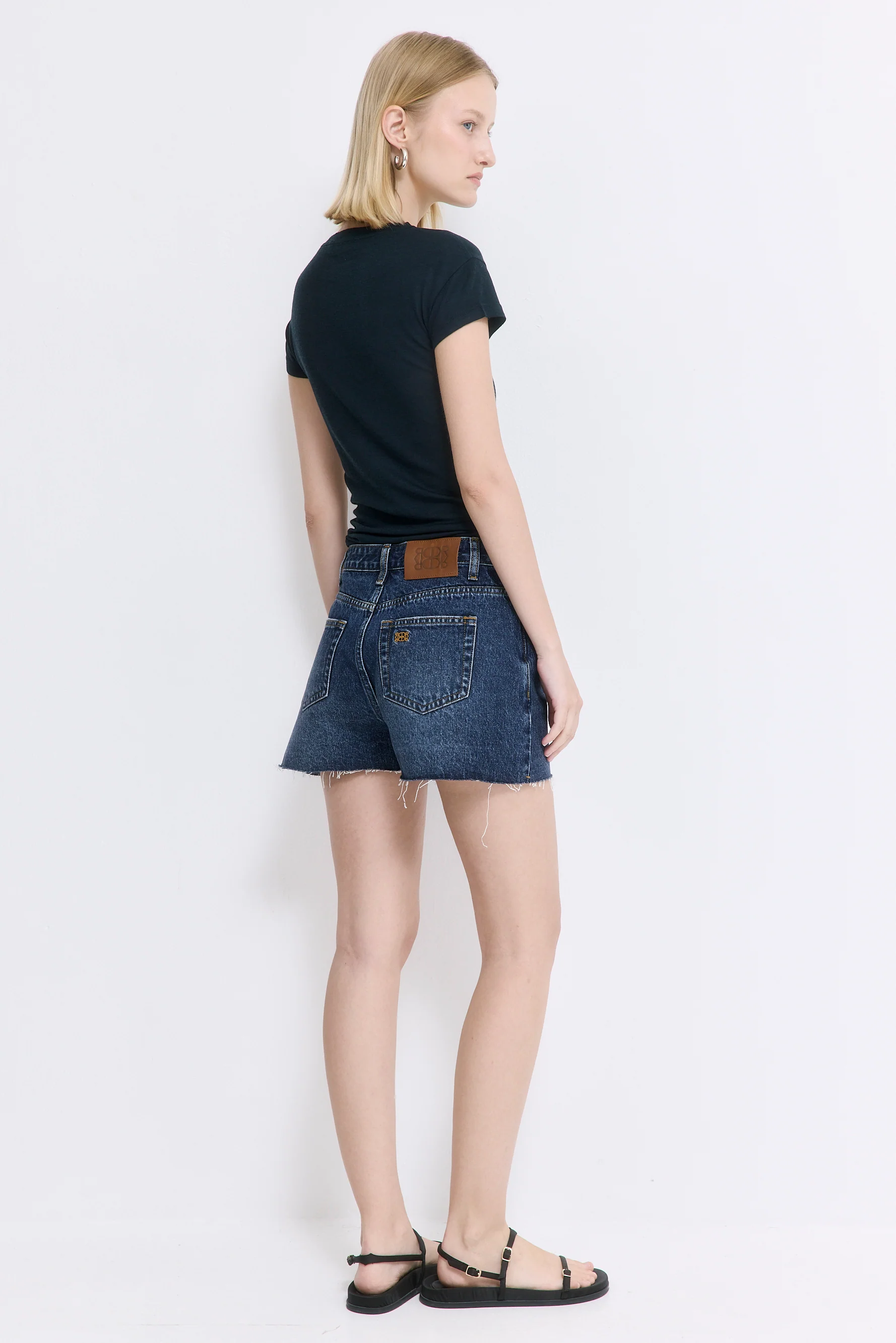 Mid Rise Denim Shorts - Image 5