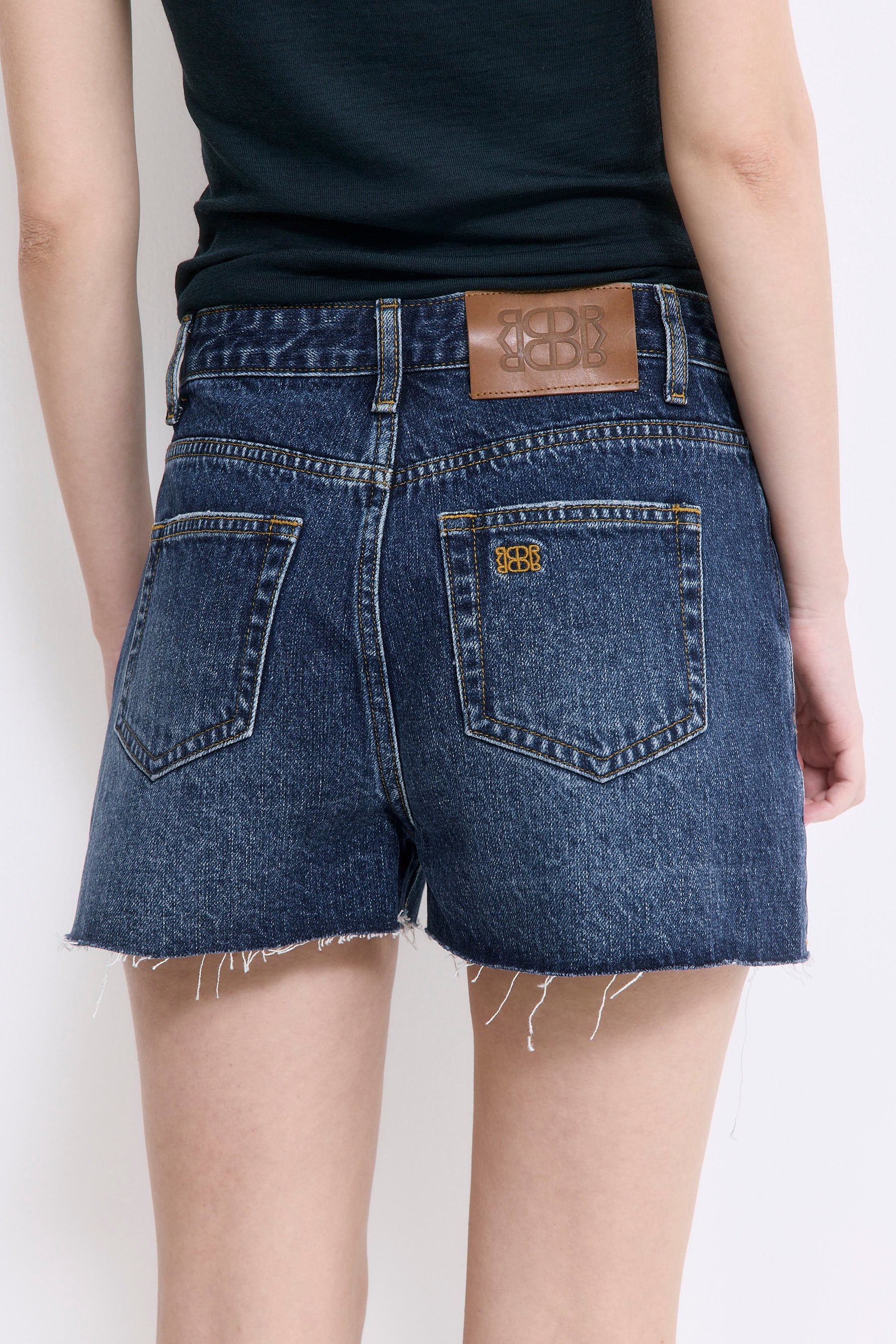 Mid Rise Denim Shorts - Image 7